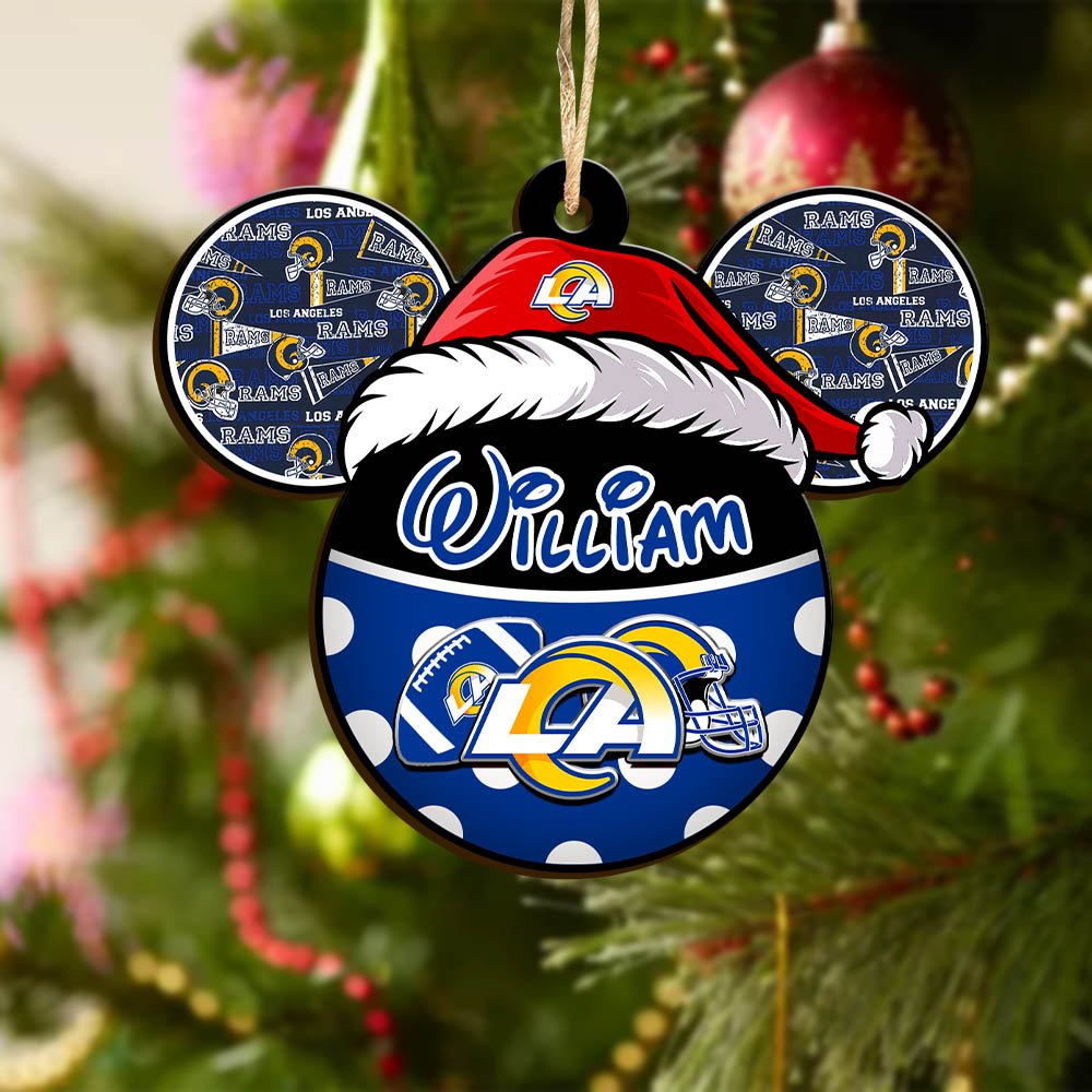Alternative view of Los Angeles Rams Wooden Ornament 2024 Version Personalized Your Name, Christmas Gifts For Sport Fan, Home Decorations ETHY-53354