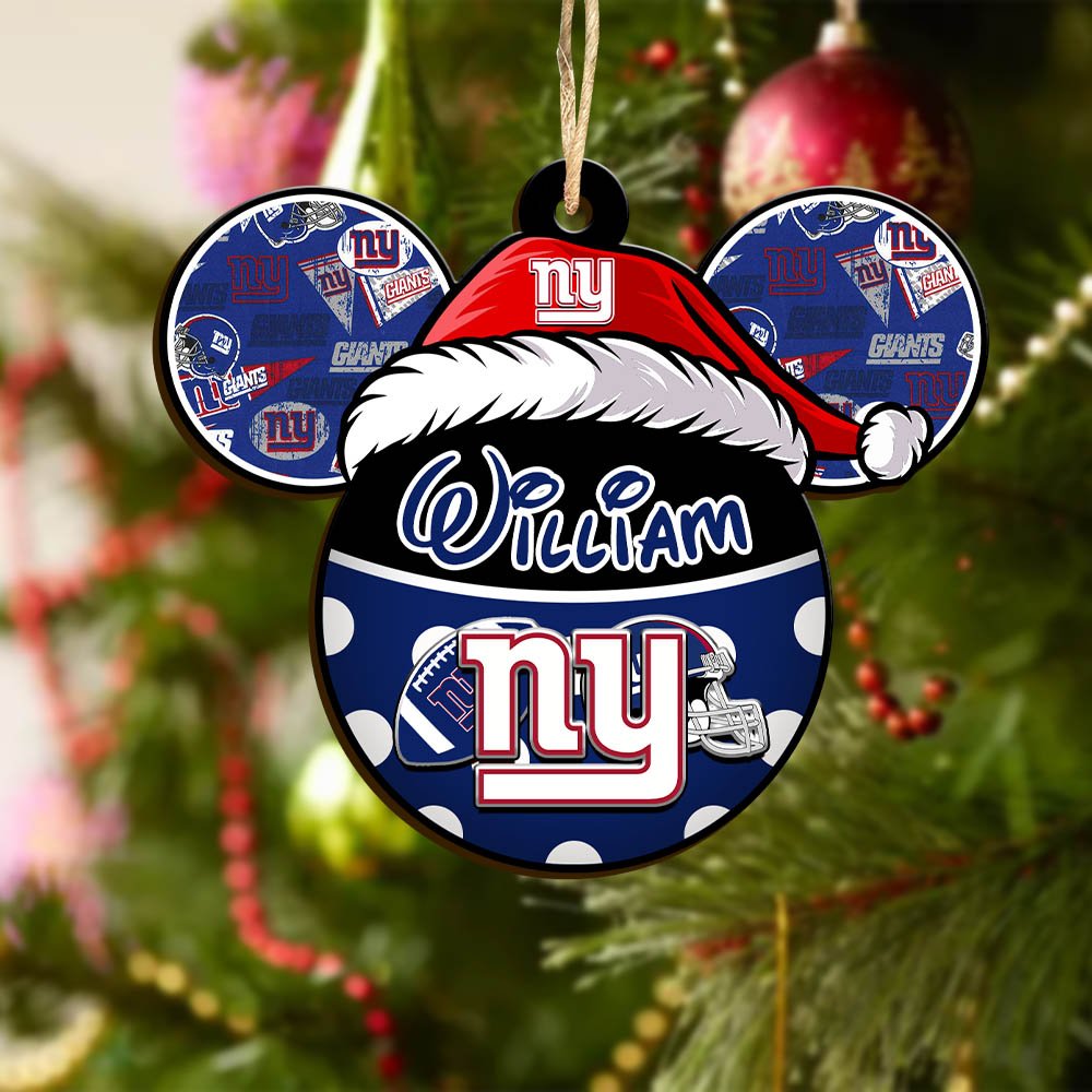 Alternative view of New York Giants Wooden Ornament 2024 Version Personalized Your Name, Christmas Gifts For Sport Fan, Home Decorations ETHY-53354