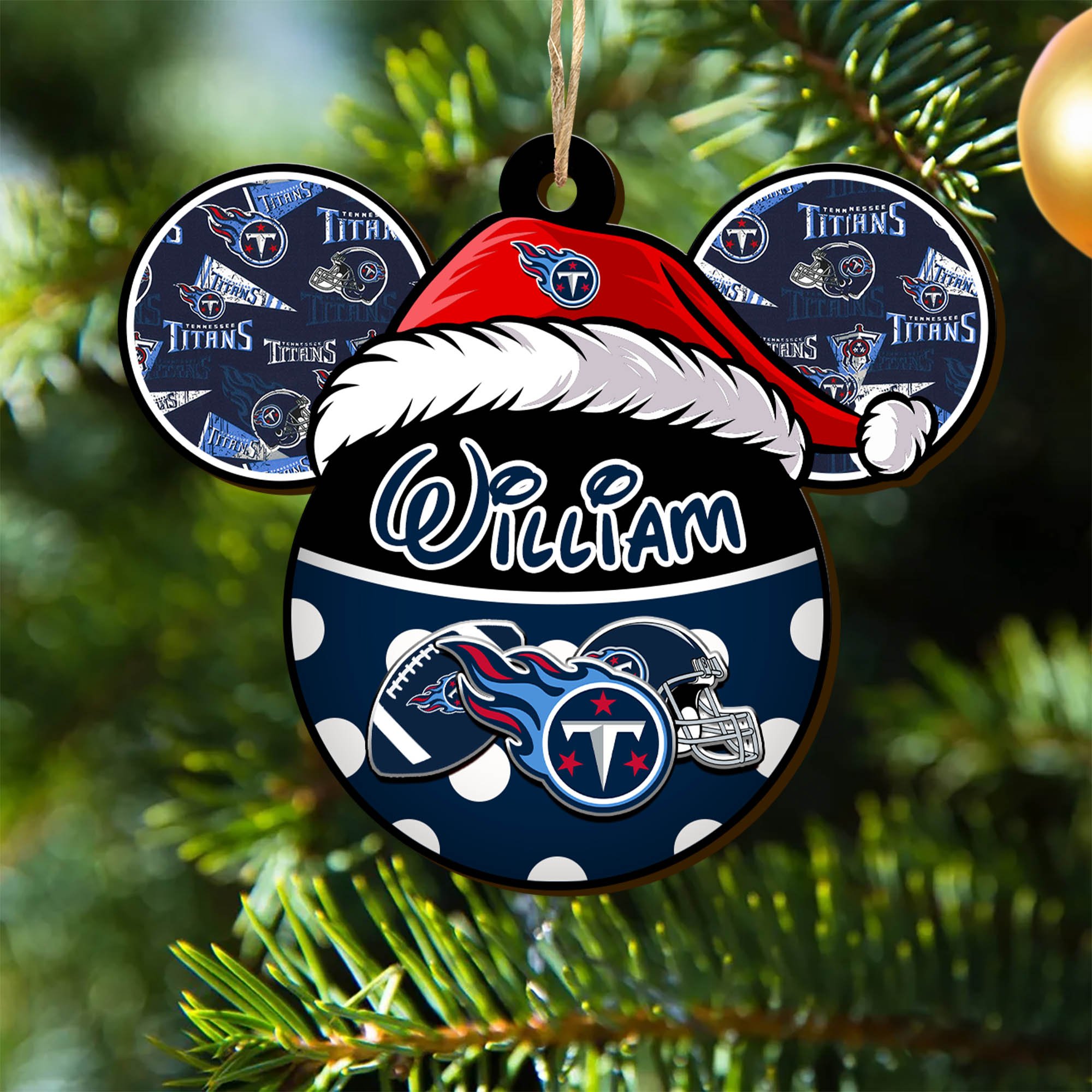 Tennessee Titans Wooden Ornament 2024 Version Personalized Your Name, Christmas Gifts For Sport Fan, Home Decorations ETHY-53354
