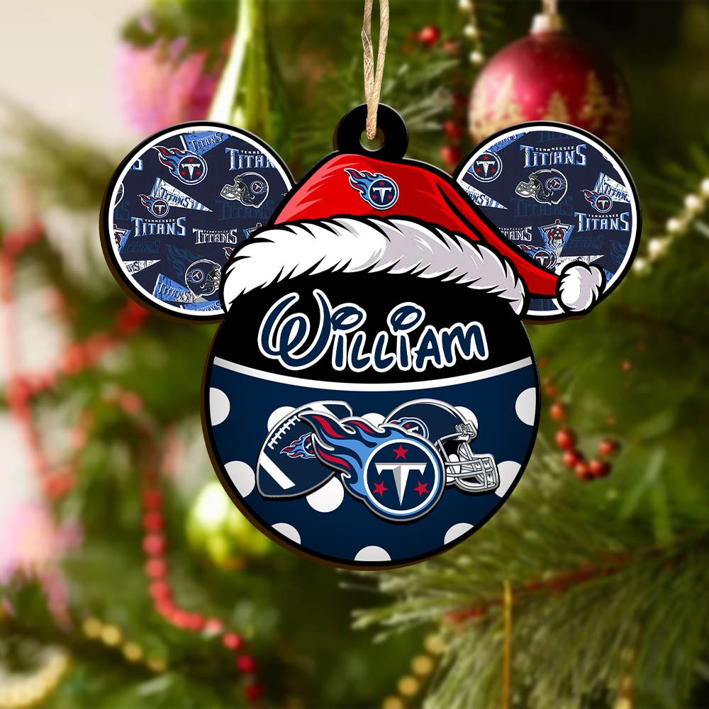 Alternative view of Tennessee Titans Wooden Ornament 2024 Version Personalized Your Name, Christmas Gifts For Sport Fan, Home Decorations ETHY-53354