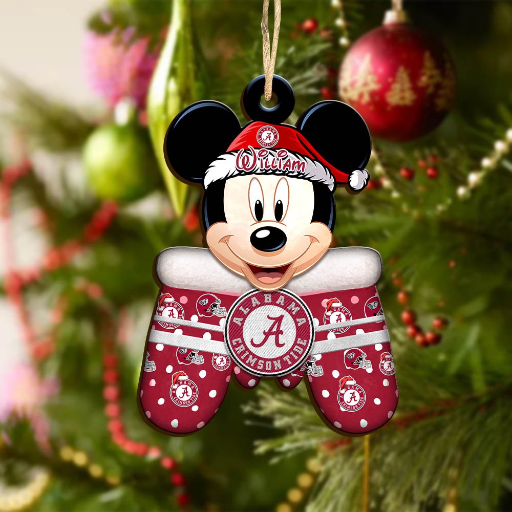 Alternative view of Alabama Crimson Tide Team Wooden Ornament 2024 Version Personalized Your Name, Christmas Gifts For Fan, Christmas Tree Decorations ETHY-53360