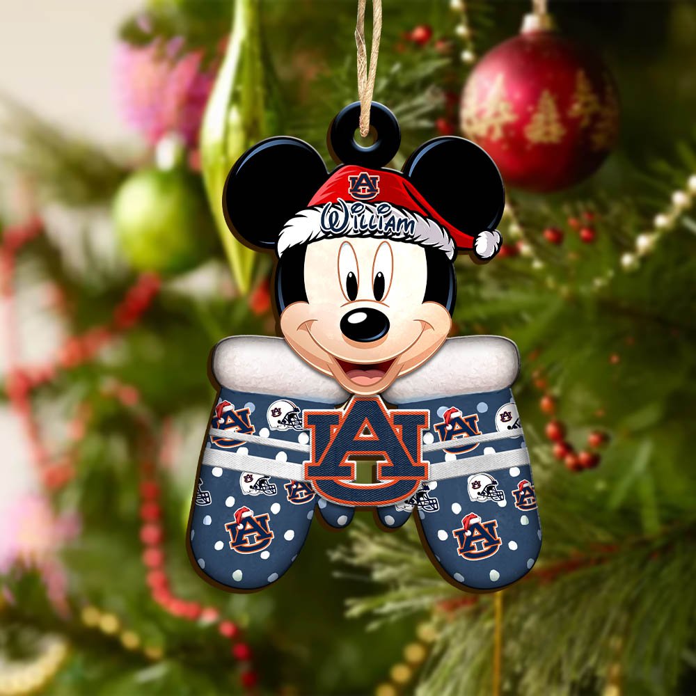 Alternative view of Auburn Tigers Team Wooden Ornament 2024 Version Personalized Your Name, Christmas Gifts For Fan, Christmas Tree Decorations ETHY-53360