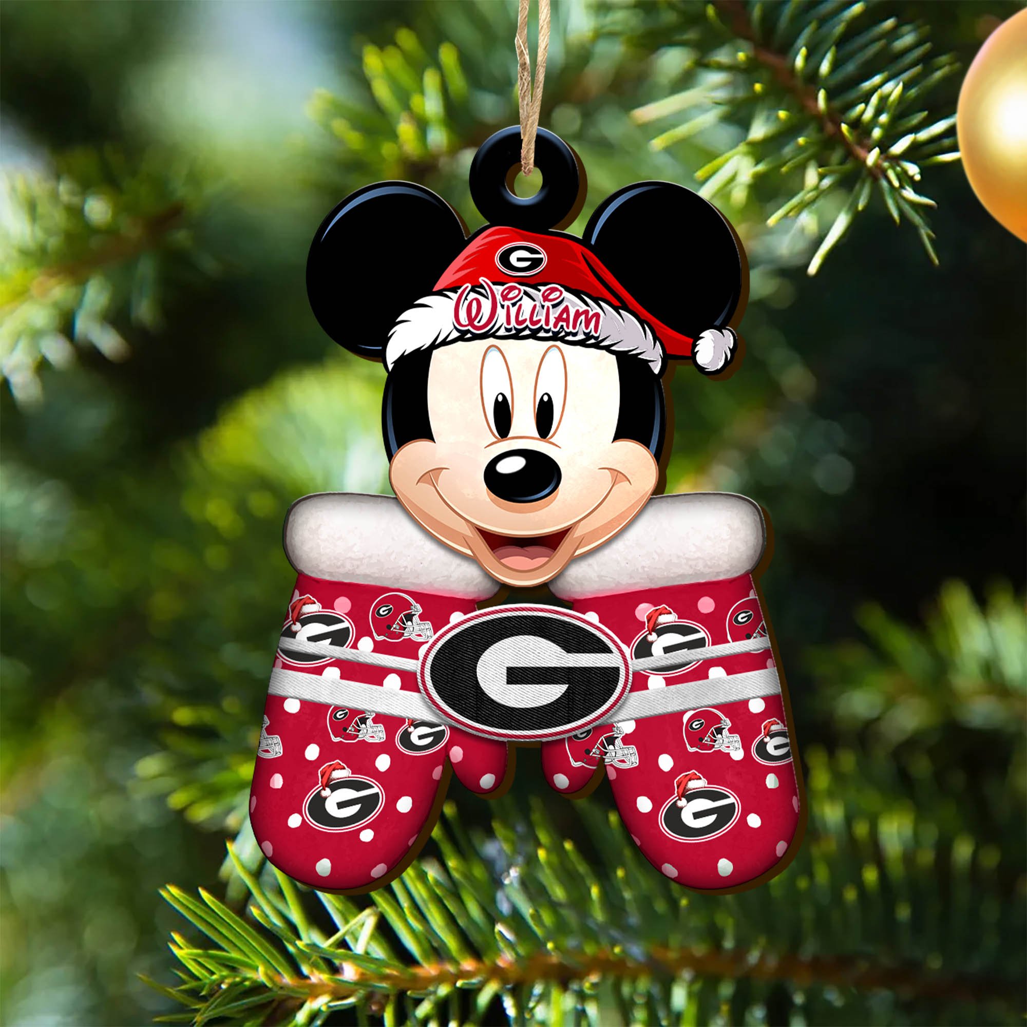 Georgia Bulldogs Team Wooden Ornament 2024 Version Personalized Your Name, Christmas Gifts For Fan, Christmas Tree Decorations ETHY-53360