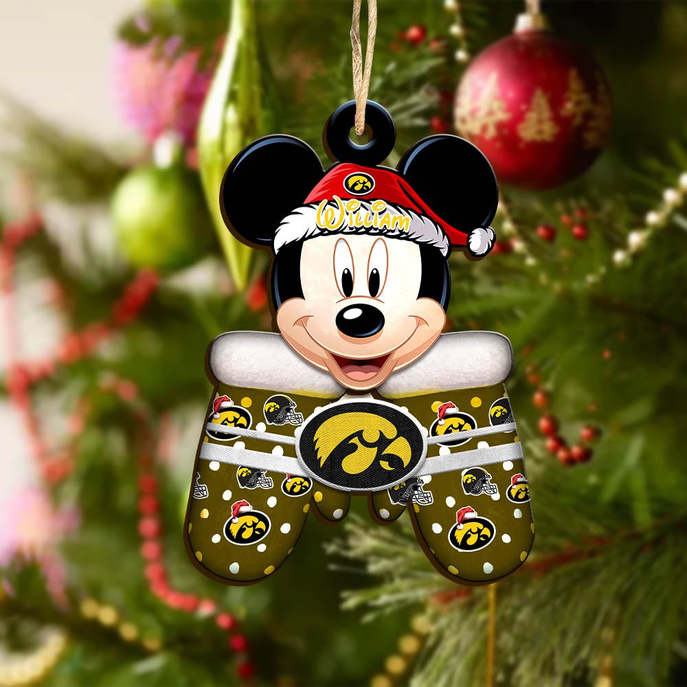 Alternative view of Iowa Hawkeyes Team Wooden Ornament 2024 Version Personalized Your Name, Christmas Gifts For Fan, Christmas Tree Decorations ETHY-53360