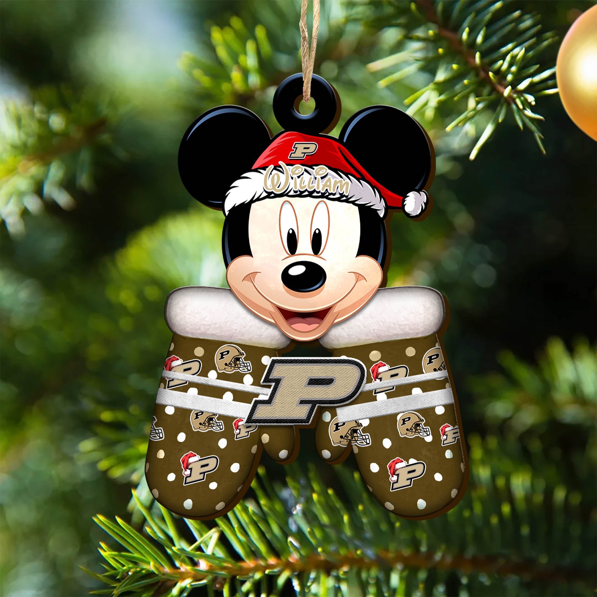 Purdue Boilermakers Team Wooden Ornament 2024 Version Personalized Your Name, Christmas Gifts For Fan, Christmas Tree Decorations ETHY-53360