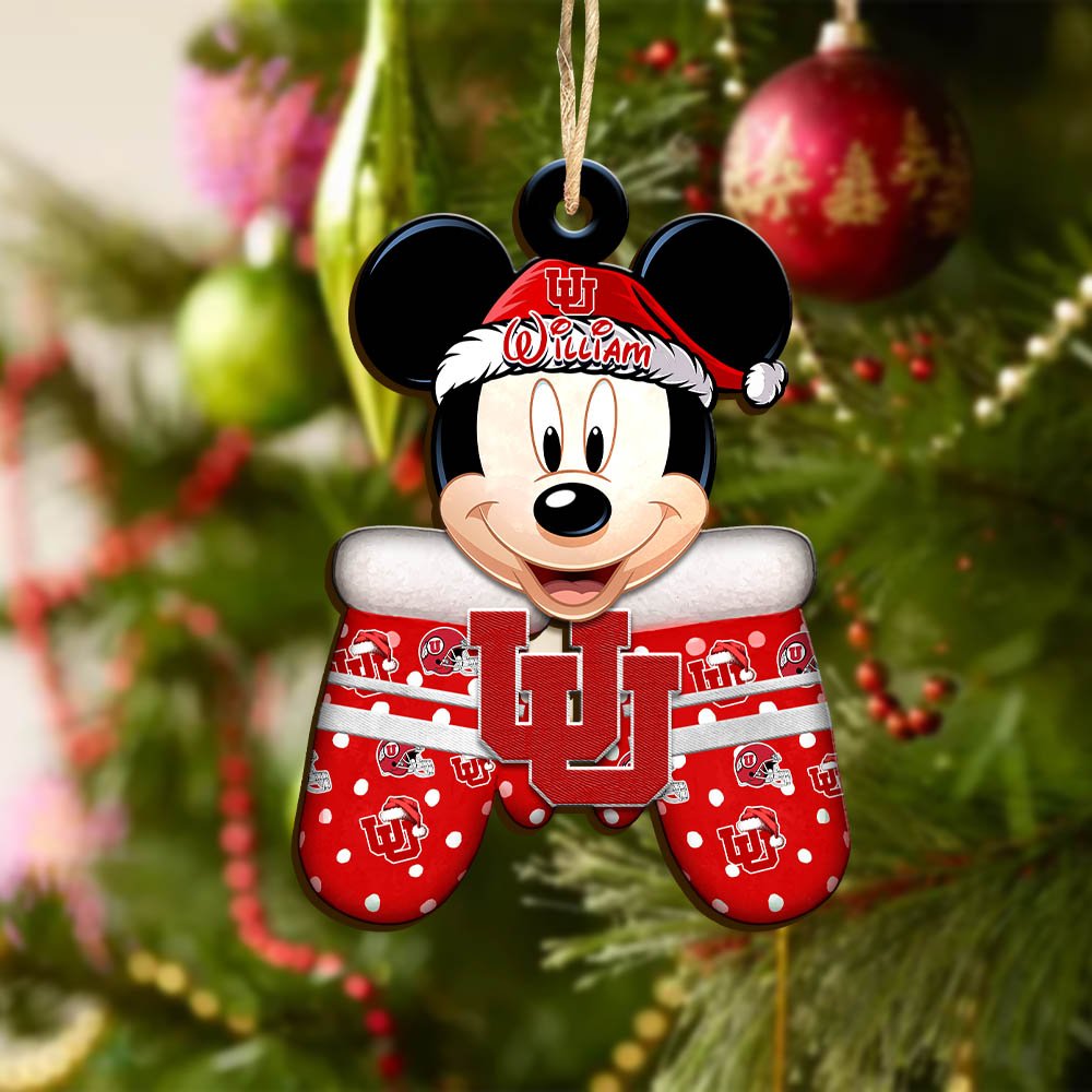 Alternative view of Utah Utes Team Wooden Ornament 2024 Version Personalized Your Name, Christmas Gifts For Fan, Christmas Tree Decorations ETHY-53360