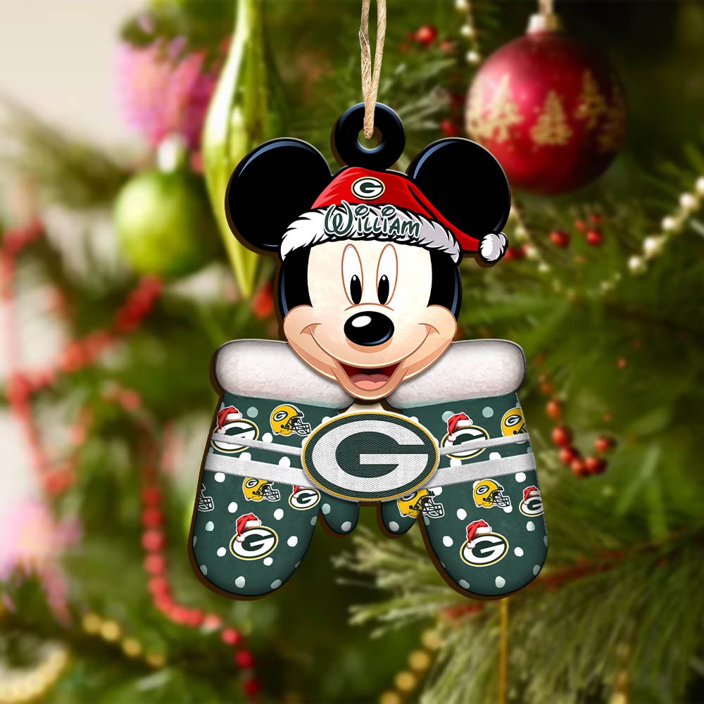 Alternative view of Green Bay Packers Team Wooden Ornament 2024 Version Personalized Your Name, Christmas Gifts For Fan, Christmas Tree Decorations ETHY-53360