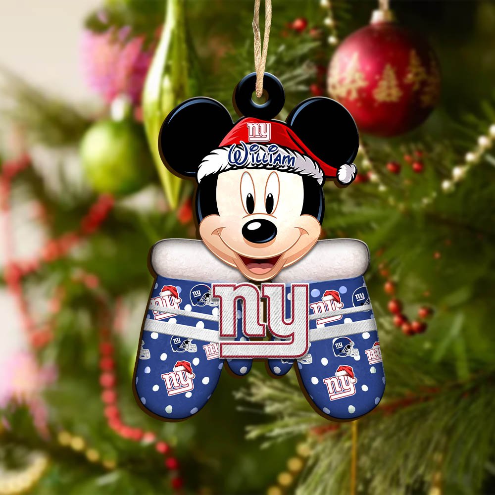 Alternative view of New York Giants Team Wooden Ornament 2024 Version Personalized Your Name, Christmas Gifts For Fan, Christmas Tree Decorations ETHY-53360