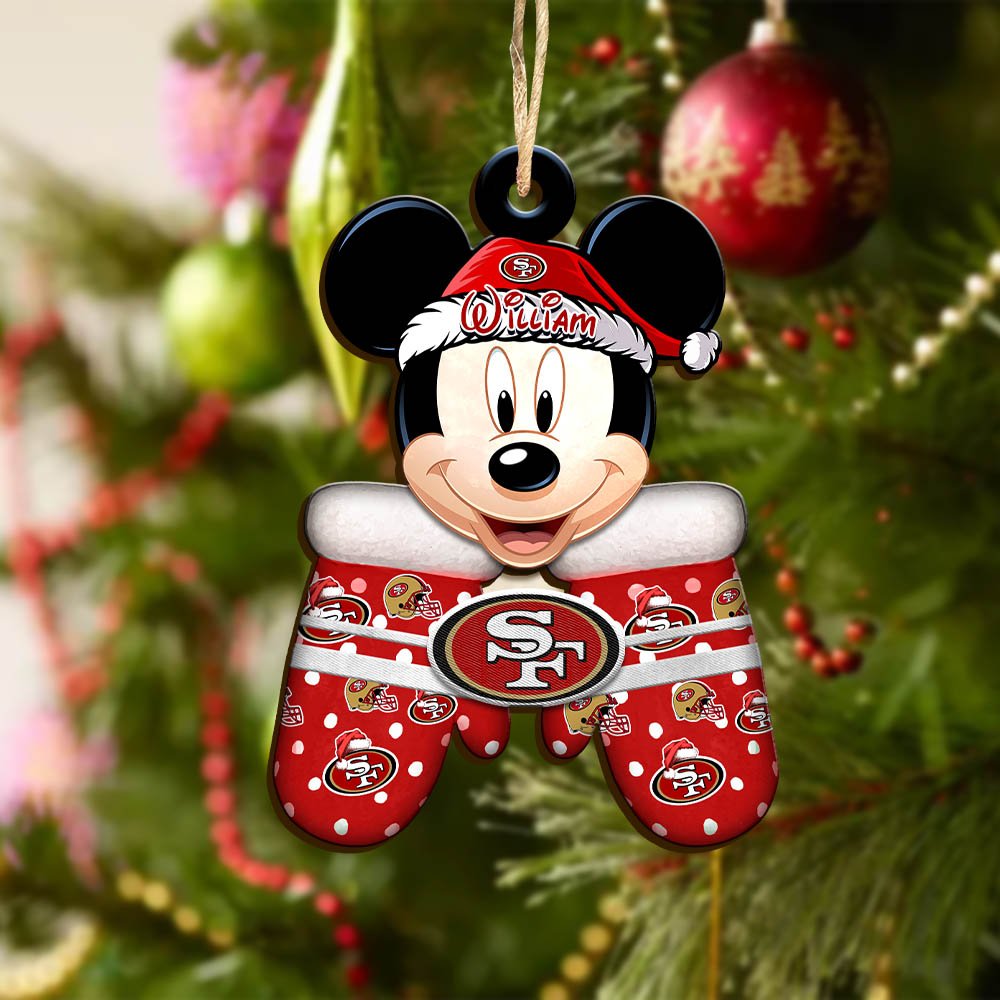 Alternative view of San Francisco 49ers Team Wooden Ornament 2024 Version Personalized Your Name, Christmas Gifts For Fan, Christmas Tree Decorations ETHY-53360