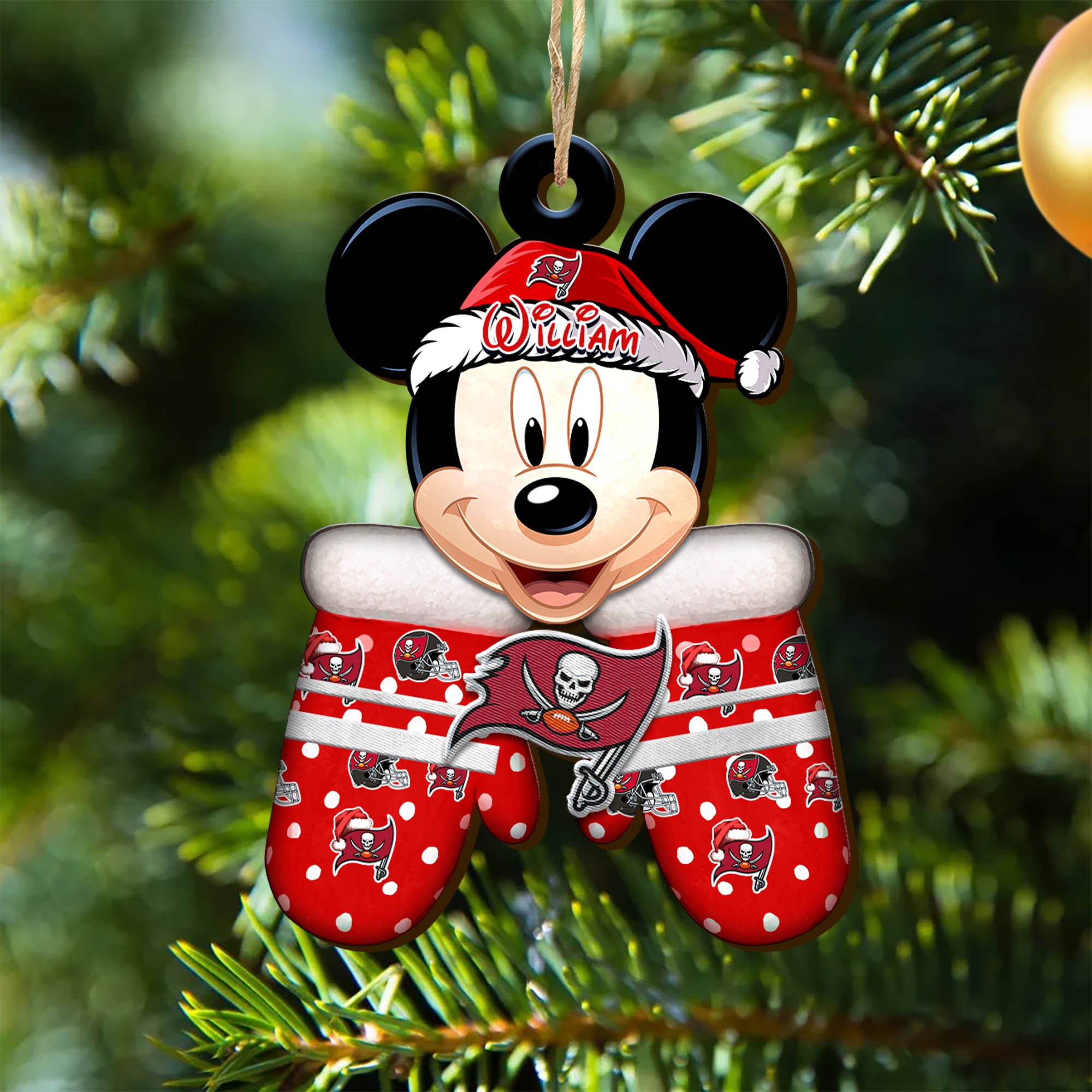 Tampa Bay Buccaneers Team Wooden Ornament 2024 Version Personalized Your Name, Christmas Gifts For Fan, Christmas Tree Decorations ETHY-53360