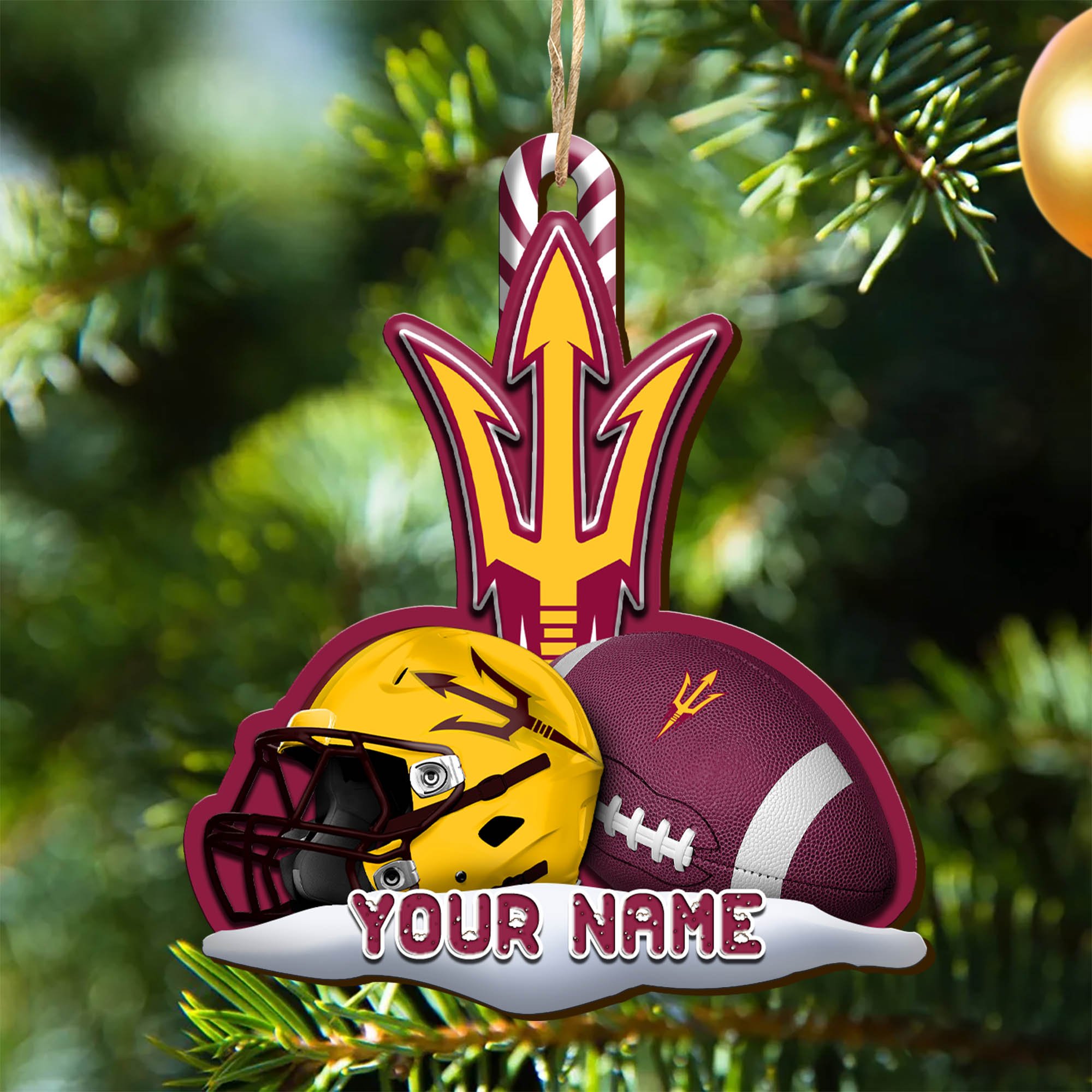 Arizona State Sun Devils Sport Wooden Ornament 2024 Version Customized Your Name, Christmas Gifts For Sport Fan, Christmas Decorations Sport ETHY-53468