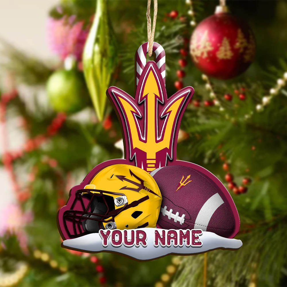 Alternative view of Arizona State Sun Devils Sport Wooden Ornament 2024 Version Customized Your Name, Christmas Gifts For Sport Fan, Christmas Decorations Sport ETHY-53468