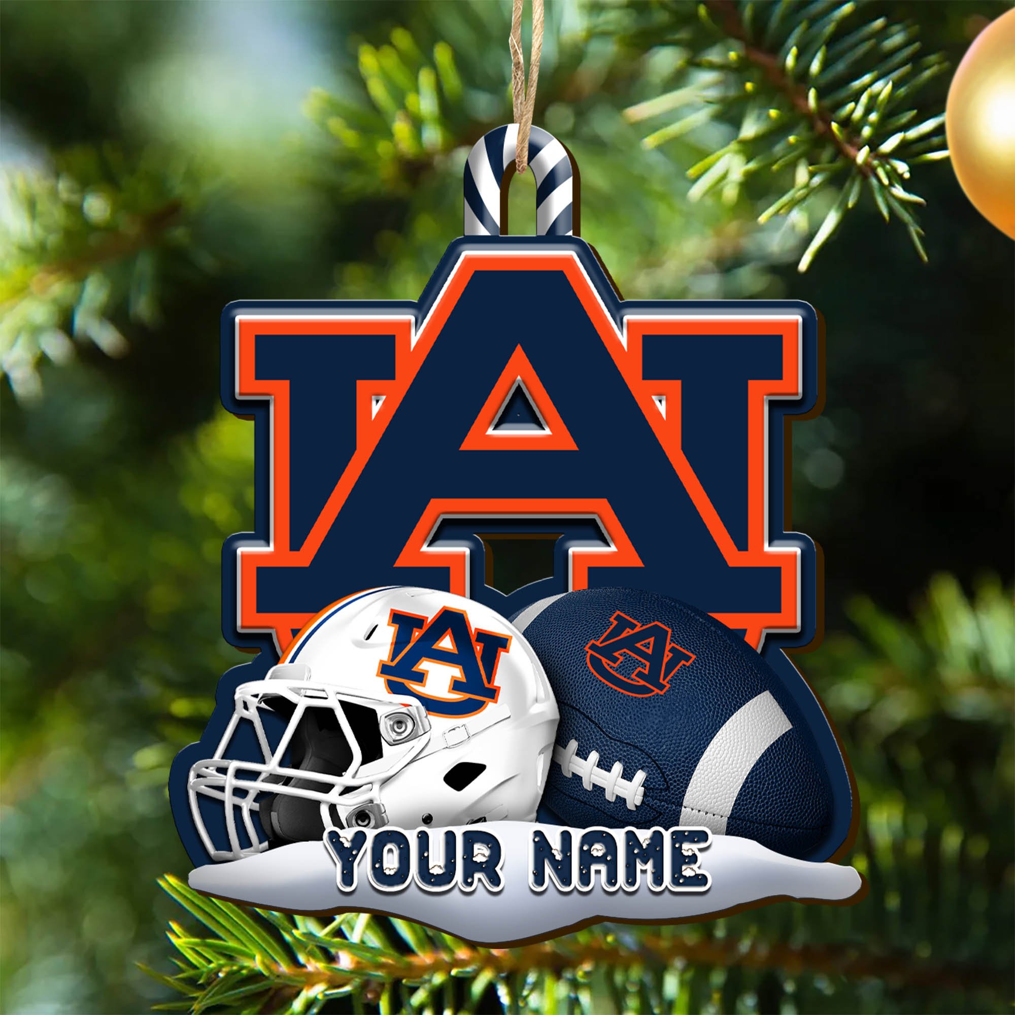 Auburn Tigers Sport Wooden Ornament 2024 Version Customized Your Name, Christmas Gifts For Sport Fan, Christmas Decorations Sport ETHY-53468