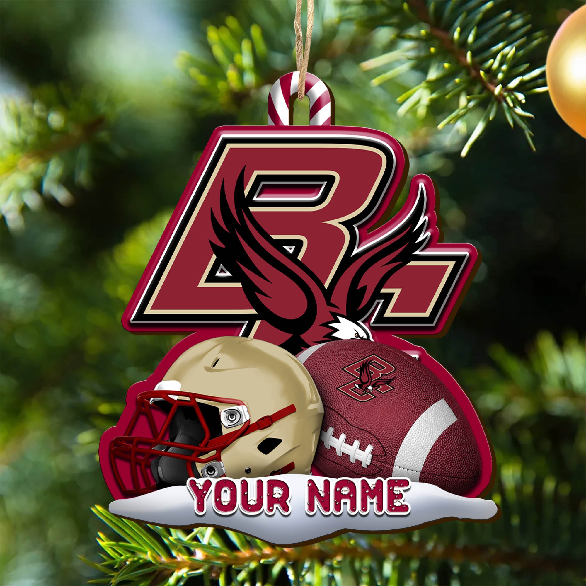 Boston College Eagles Sport Wooden Ornament 2024 Version Customized Your Name, Christmas Gifts For Sport Fan, Christmas Decorations Sport ETHY-53468