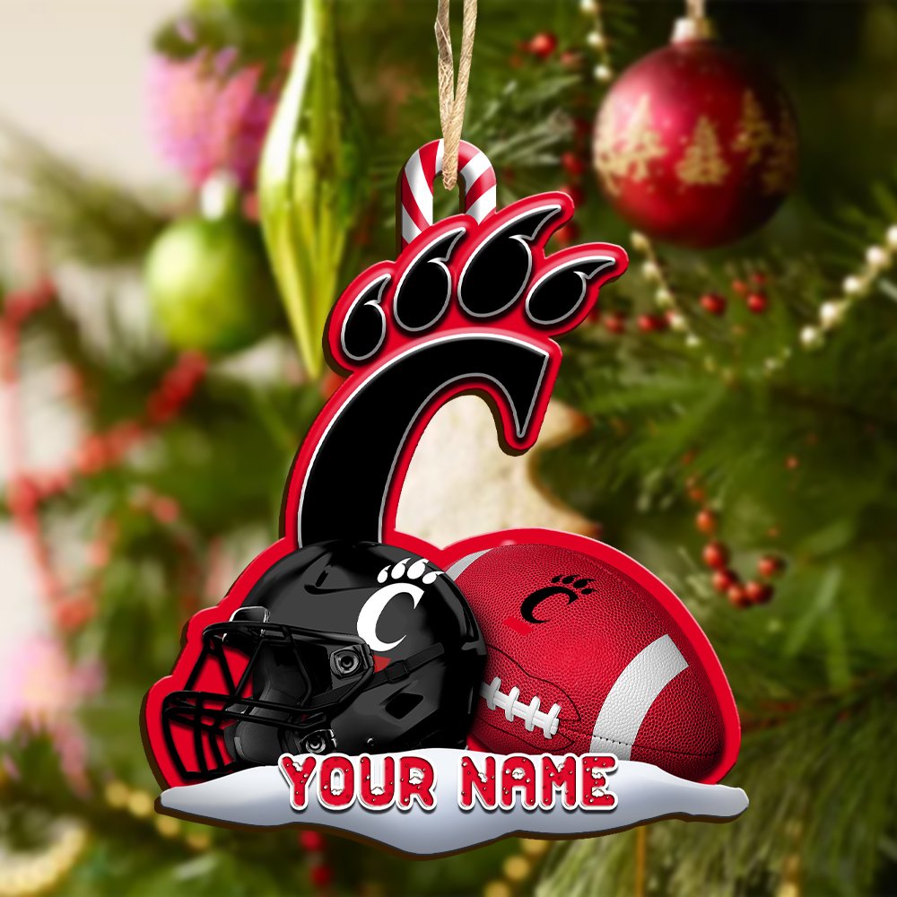 Alternative view of Cincinnati Bearcats Sport Wooden Ornament 2024 Version Customized Your Name, Christmas Gifts For Sport Fan, Christmas Decorations Sport ETHY-53468