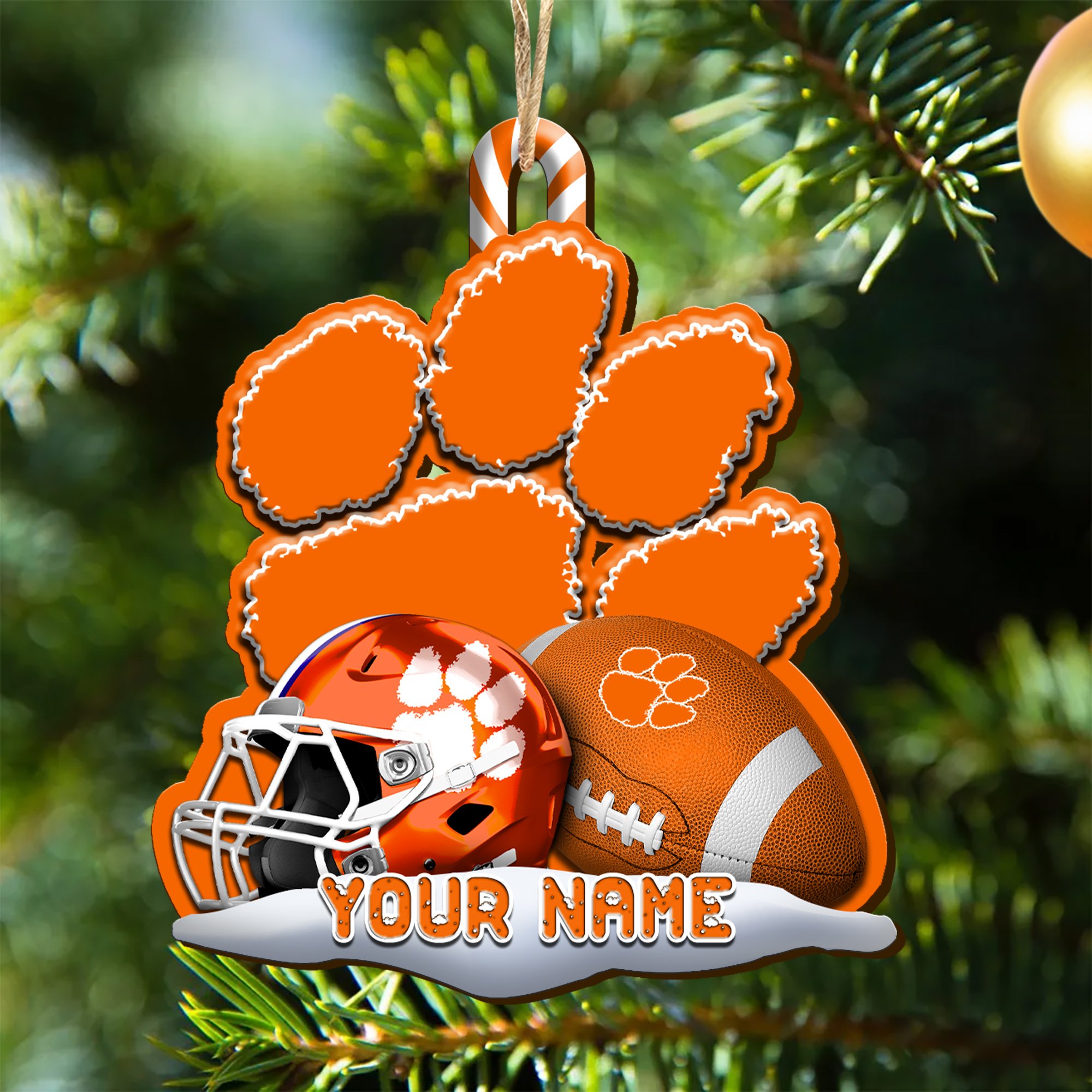 Clemson Tigers Sport Wooden Ornament 2024 Version Customized Your Name, Christmas Gifts For Sport Fan, Christmas Decorations Sport ETHY-53468