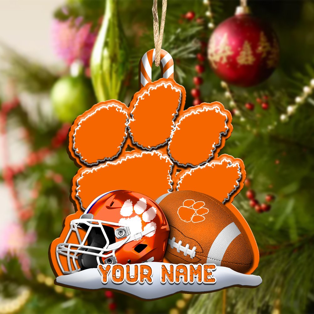 Alternative view of Clemson Tigers Sport Wooden Ornament 2024 Version Customized Your Name, Christmas Gifts For Sport Fan, Christmas Decorations Sport ETHY-53468