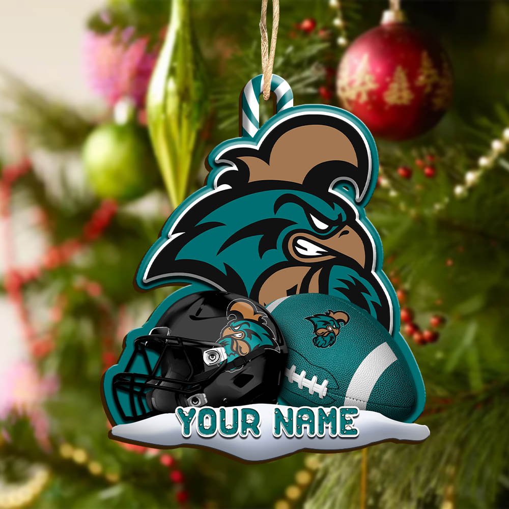 Alternative view of Coastal Carolina Chanticleers Sport Wooden Ornament 2024 Version Customized Your Name, Christmas Gifts For Sport Fan, Christmas Decorations Sport ETHY-53468