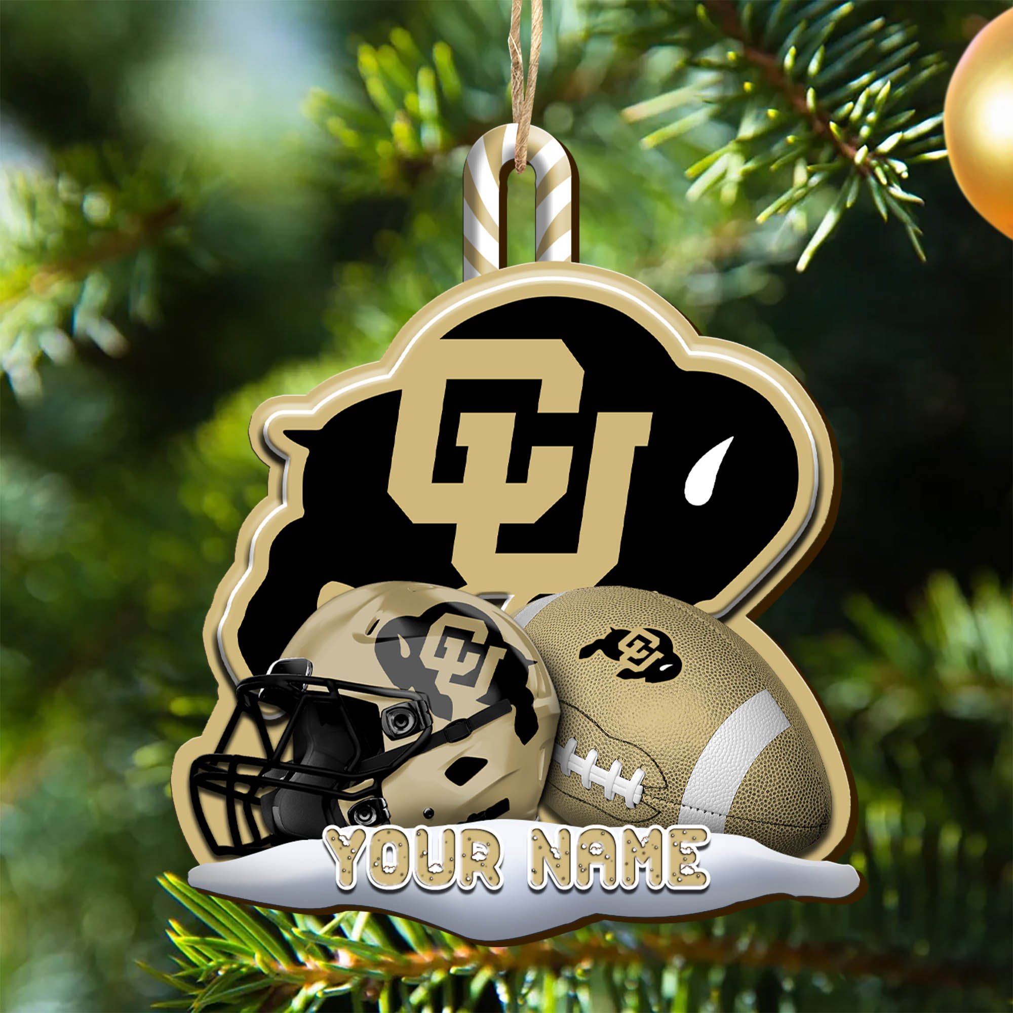 Colorado Buffaloes Sport Wooden Ornament 2024 Version Customized Your Name, Christmas Gifts For Sport Fan, Christmas Decorations Sport ETHY-53468
