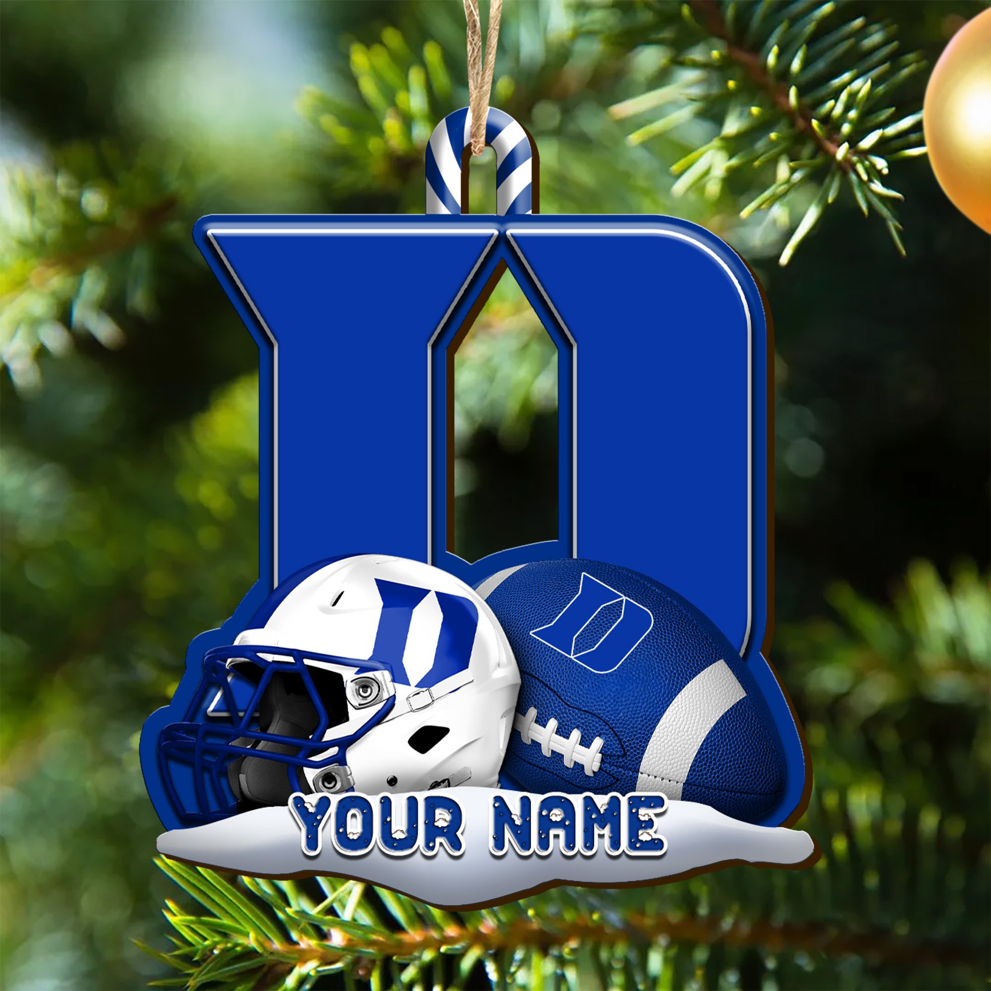Duke Blue Devils Sport Wooden Ornament 2024 Version Customized Your Name, Christmas Gifts For Sport Fan, Christmas Decorations Sport ETHY-53468