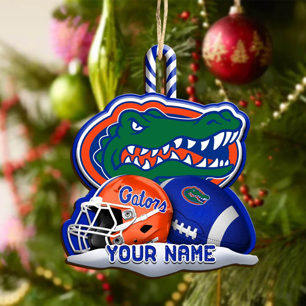 Alternative view of Florida Gators Sport Wooden Ornament 2024 Version Customized Your Name, Christmas Gifts For Sport Fan, Christmas Decorations Sport ETHY-53468