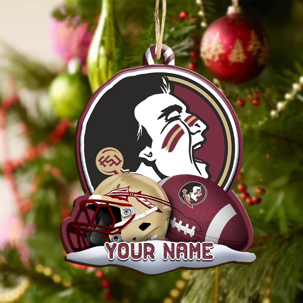 Alternative view of Florida State Seminoles Sport Wooden Ornament 2024 Version Customized Your Name, Christmas Gifts For Sport Fan, Christmas Decorations Sport ETHY-53468