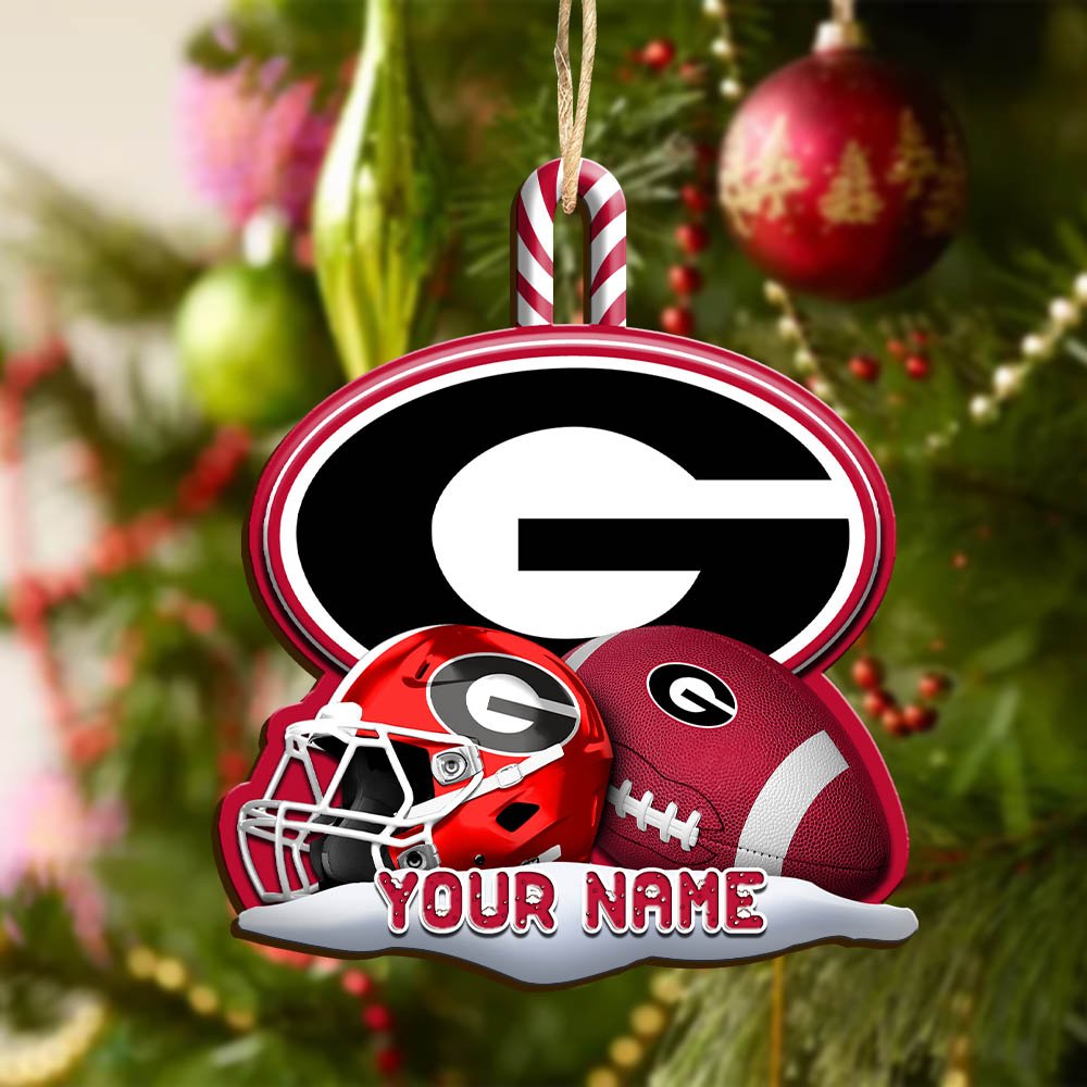 Alternative view of Georgia Bulldogs Sport Wooden Ornament 2024 Version Customized Your Name, Christmas Gifts For Sport Fan, Christmas Decorations Sport ETHY-53468