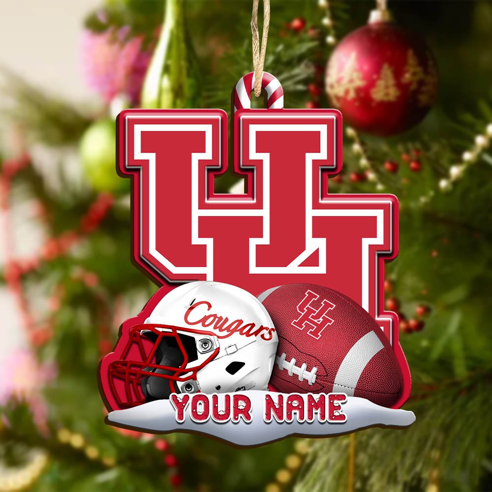Alternative view of Houston Cougars Sport Wooden Ornament 2024 Version Customized Your Name, Christmas Gifts For Sport Fan, Christmas Decorations Sport ETHY-53468