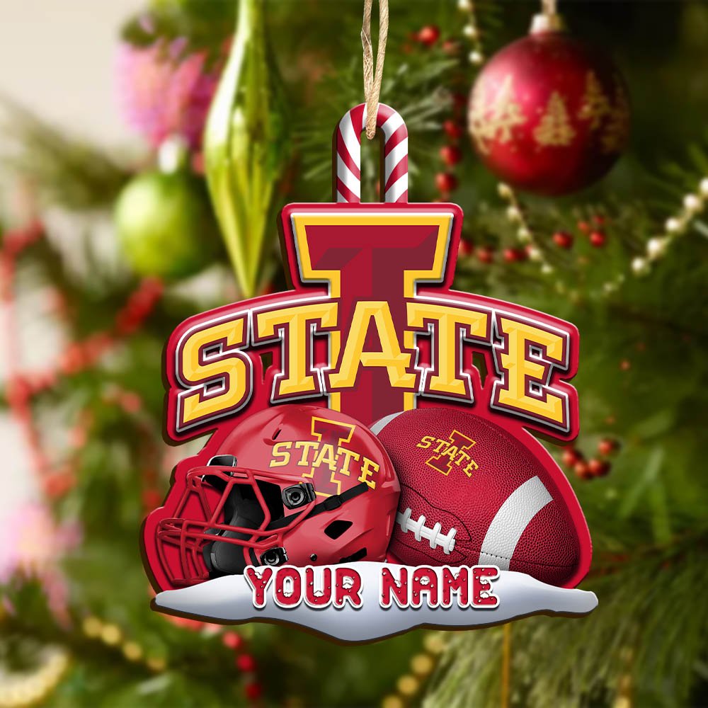 Alternative view of Iowa State Cyclones Sport Wooden Ornament 2024 Version Customized Your Name, Christmas Gifts For Sport Fan, Christmas Decorations Sport ETHY-53468