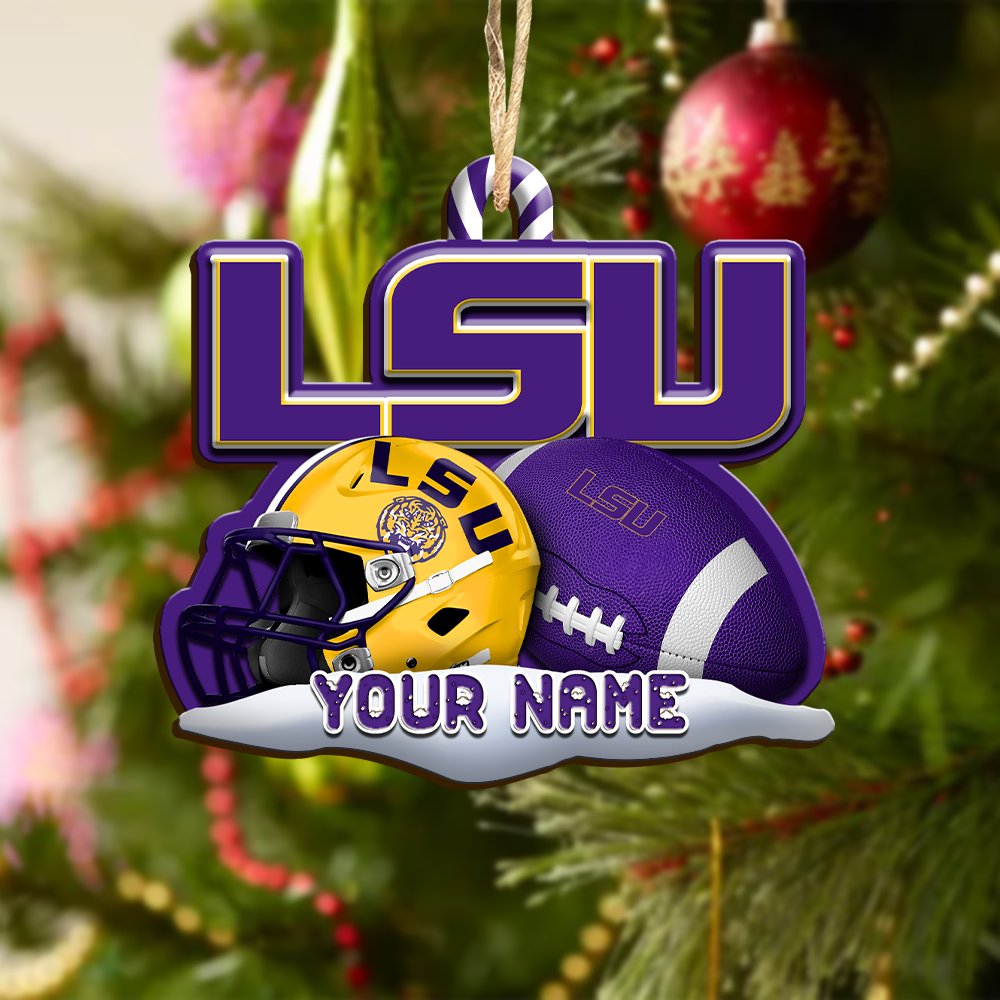 Alternative view of LSU TIGERS Sport Wooden Ornament 2024 Version Customized Your Name, Christmas Gifts For Sport Fan, Christmas Decorations Sport ETHY-53468
