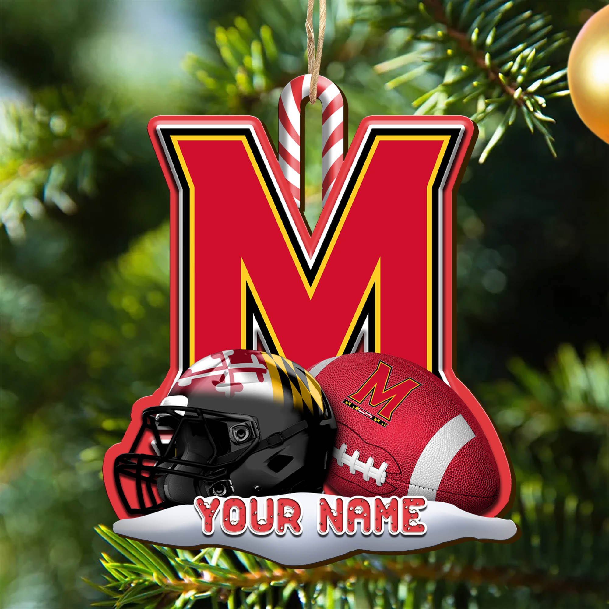 Maryland Terrapins Sport Wooden Ornament 2024 Version Customized Your Name, Christmas Gifts For Sport Fan, Christmas Decorations Sport ETHY-53468