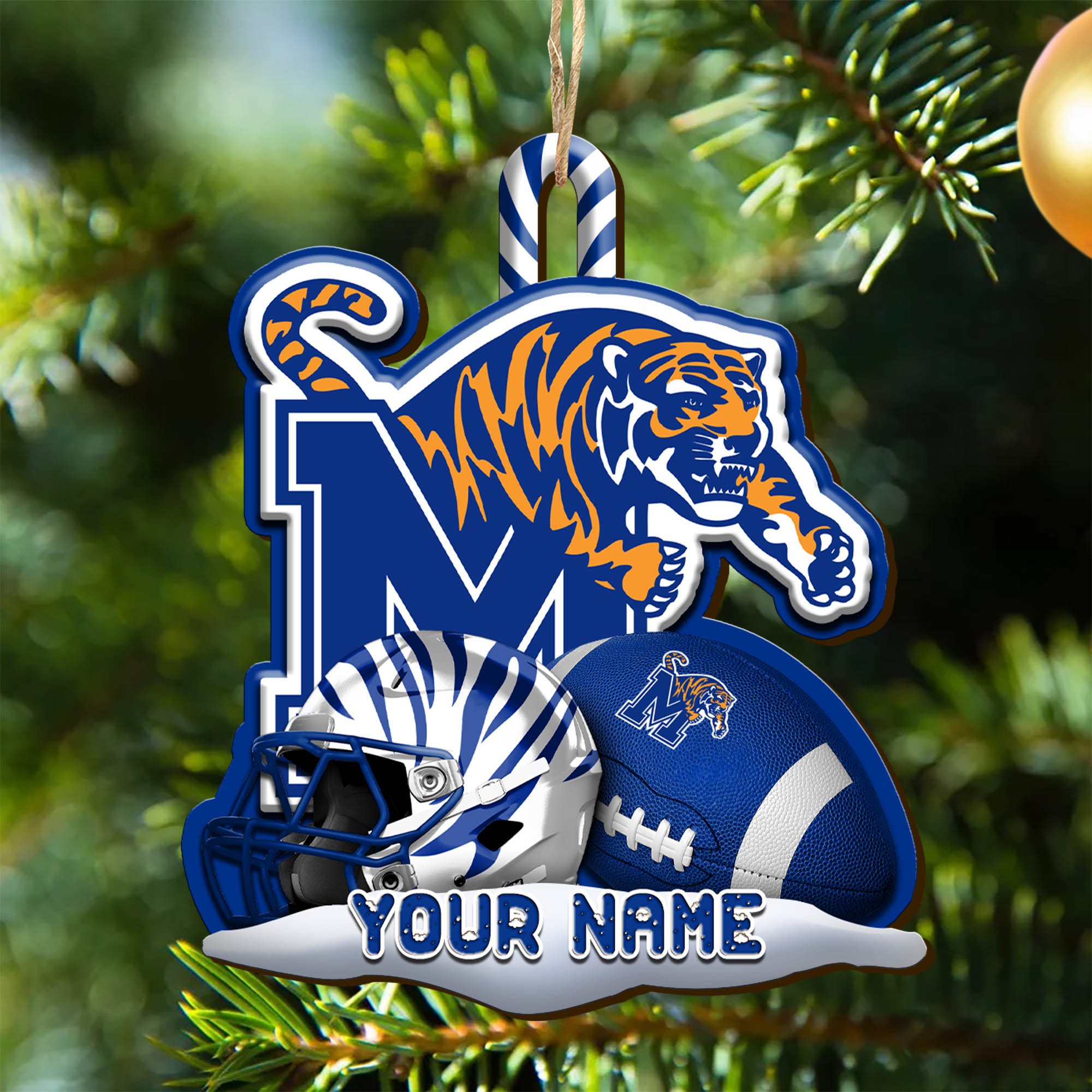 Memphis Tigers Sport Wooden Ornament 2024 Version Customized Your Name, Christmas Gifts For Sport Fan, Christmas Decorations Sport ETHY-53468