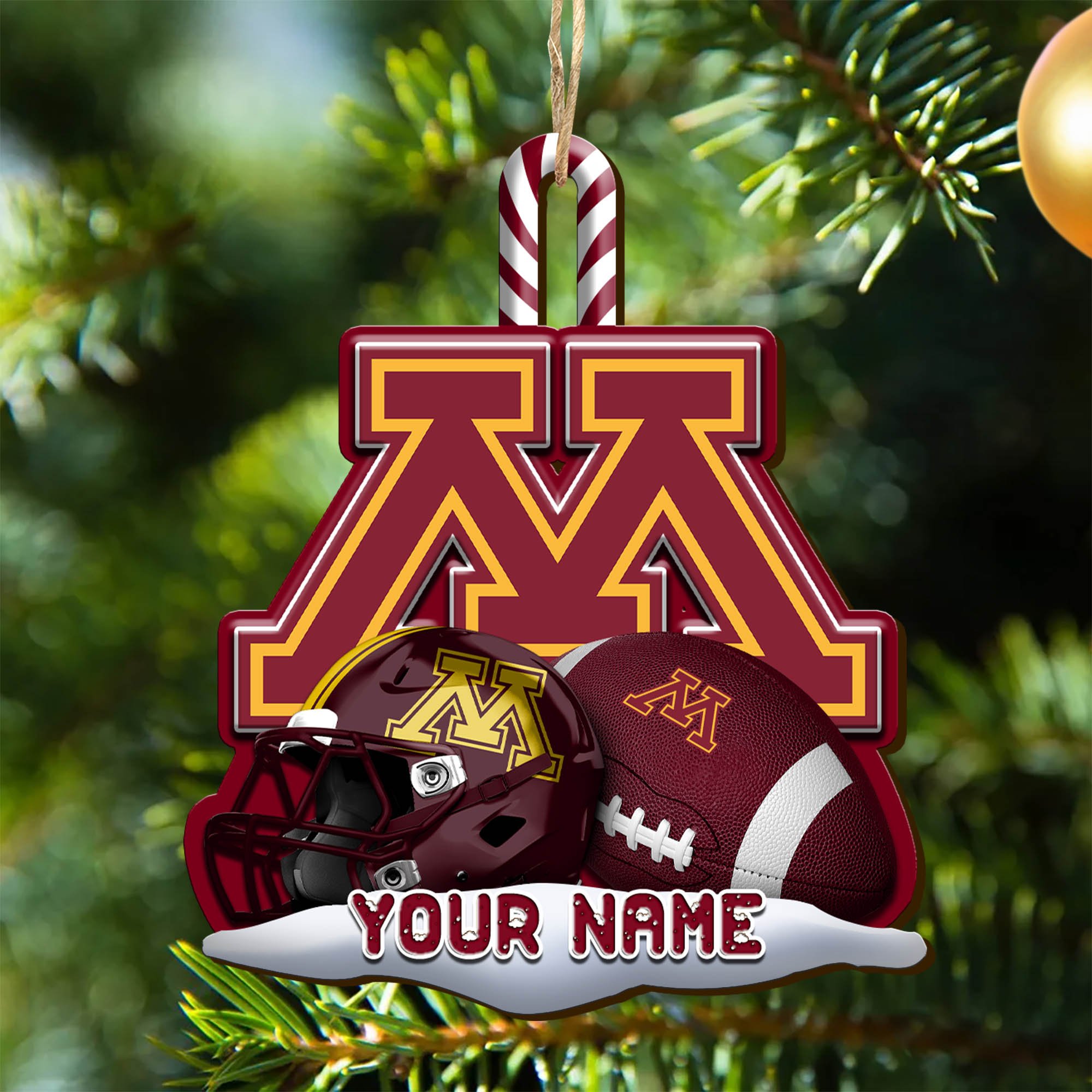 Minnesota Golden Gophers Sport Wooden Ornament 2024 Version Customized Your Name, Christmas Gifts For Sport Fan, Christmas Decorations Sport ETHY-53468