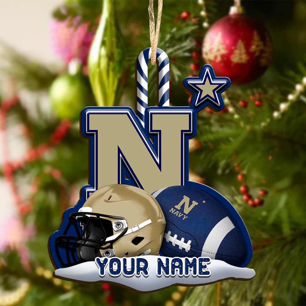 Alternative view of Navy Midshipmen Sport Wooden Ornament 2024 Version Customized Your Name, Christmas Gifts For Sport Fan, Christmas Decorations Sport ETHY-53468