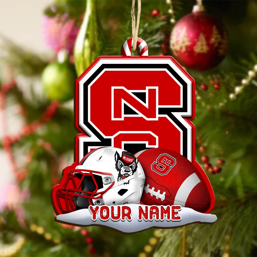 Alternative view of NC State Wolfpack Sport Wooden Ornament 2024 Version Customized Your Name, Christmas Gifts For Sport Fan, Christmas Decorations Sport ETHY-53468