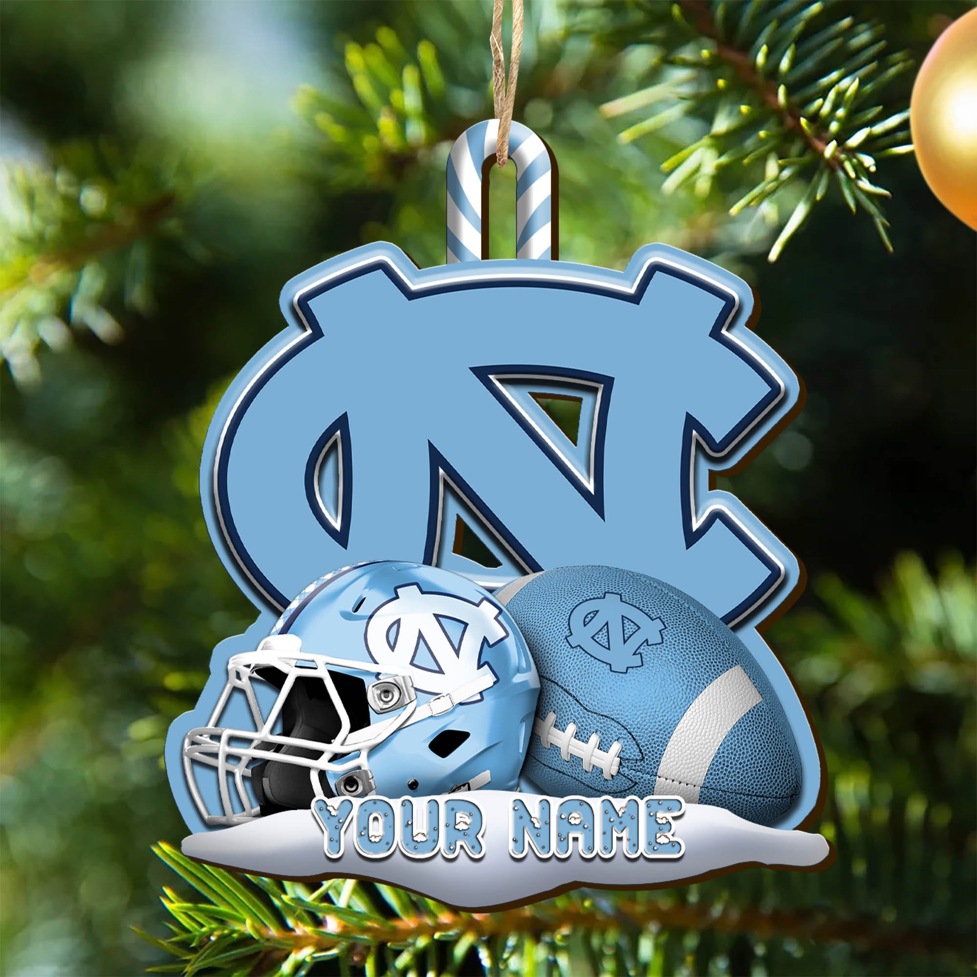 North Carolina Tar Heels Sport Wooden Ornament 2024 Version Customized Your Name, Christmas Gifts For Sport Fan, Christmas Decorations Sport ETHY-53468