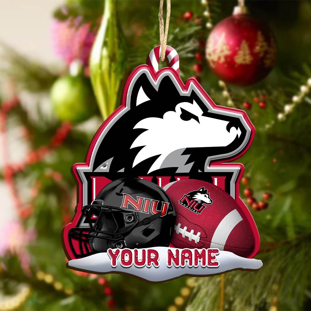 Alternative view of Northern Illinois Huskies Sport Wooden Ornament 2024 Version Customized Your Name, Christmas Gifts For Sport Fan, Christmas Decorations Sport ETHY-53468