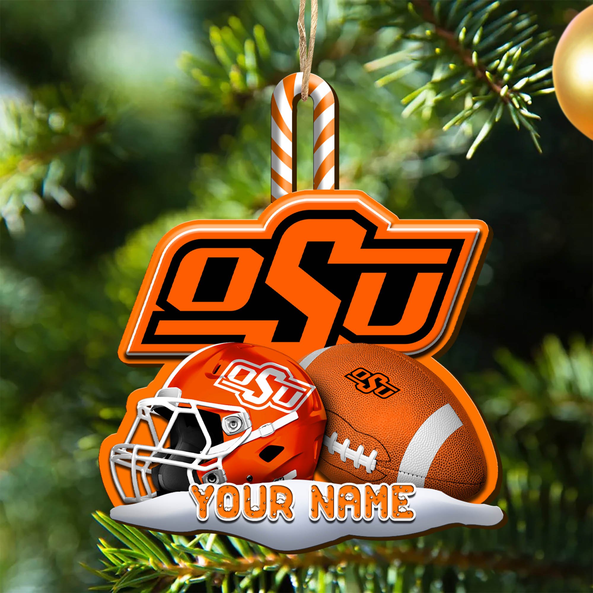 Oklahoma State Cowboys Sport Wooden Ornament 2024 Version Customized Your Name, Christmas Gifts For Sport Fan, Christmas Decorations Sport ETHY-53468