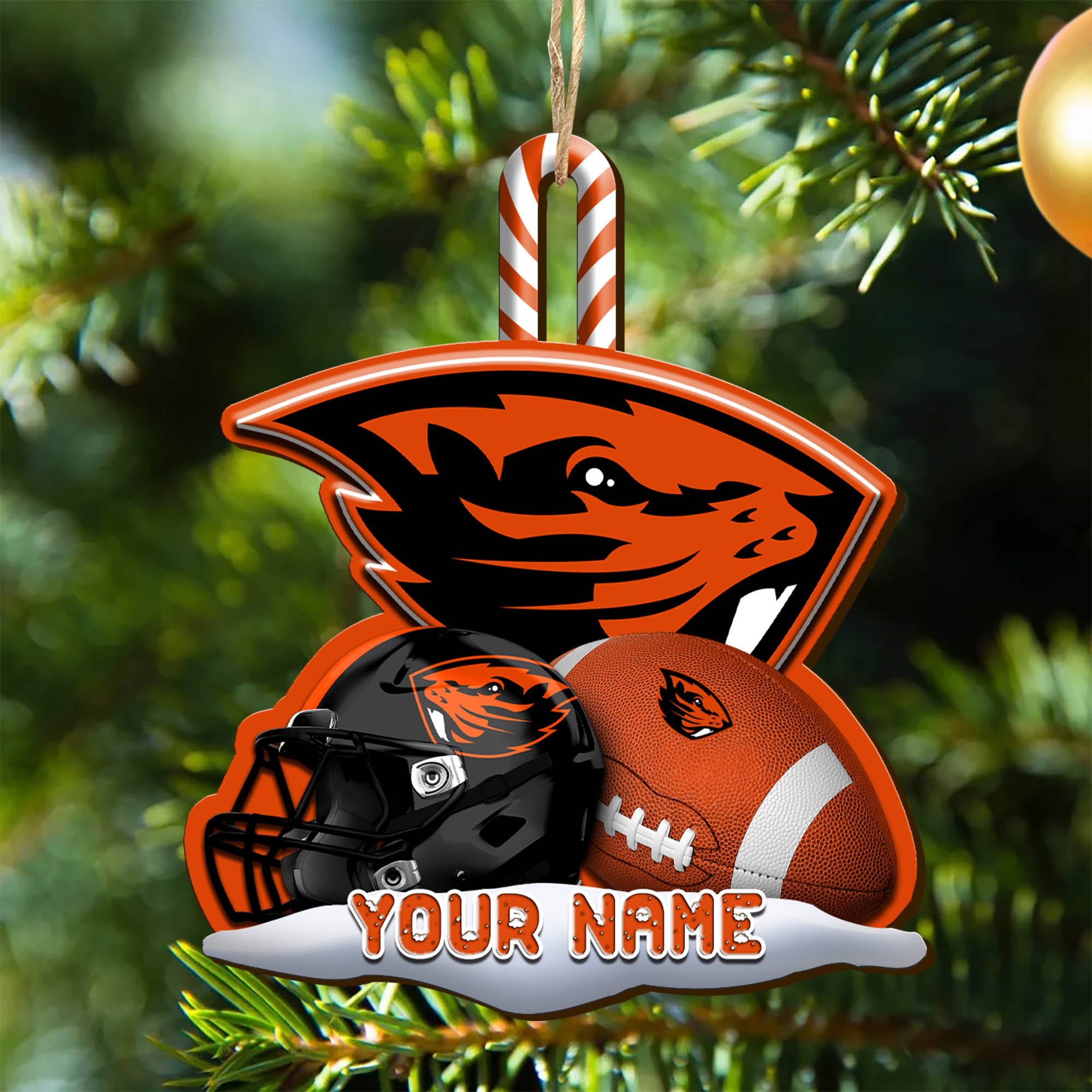 Oregon State Beavers Sport Wooden Ornament 2024 Version Customized Your Name, Christmas Gifts For Sport Fan, Christmas Decorations Sport ETHY-53468
