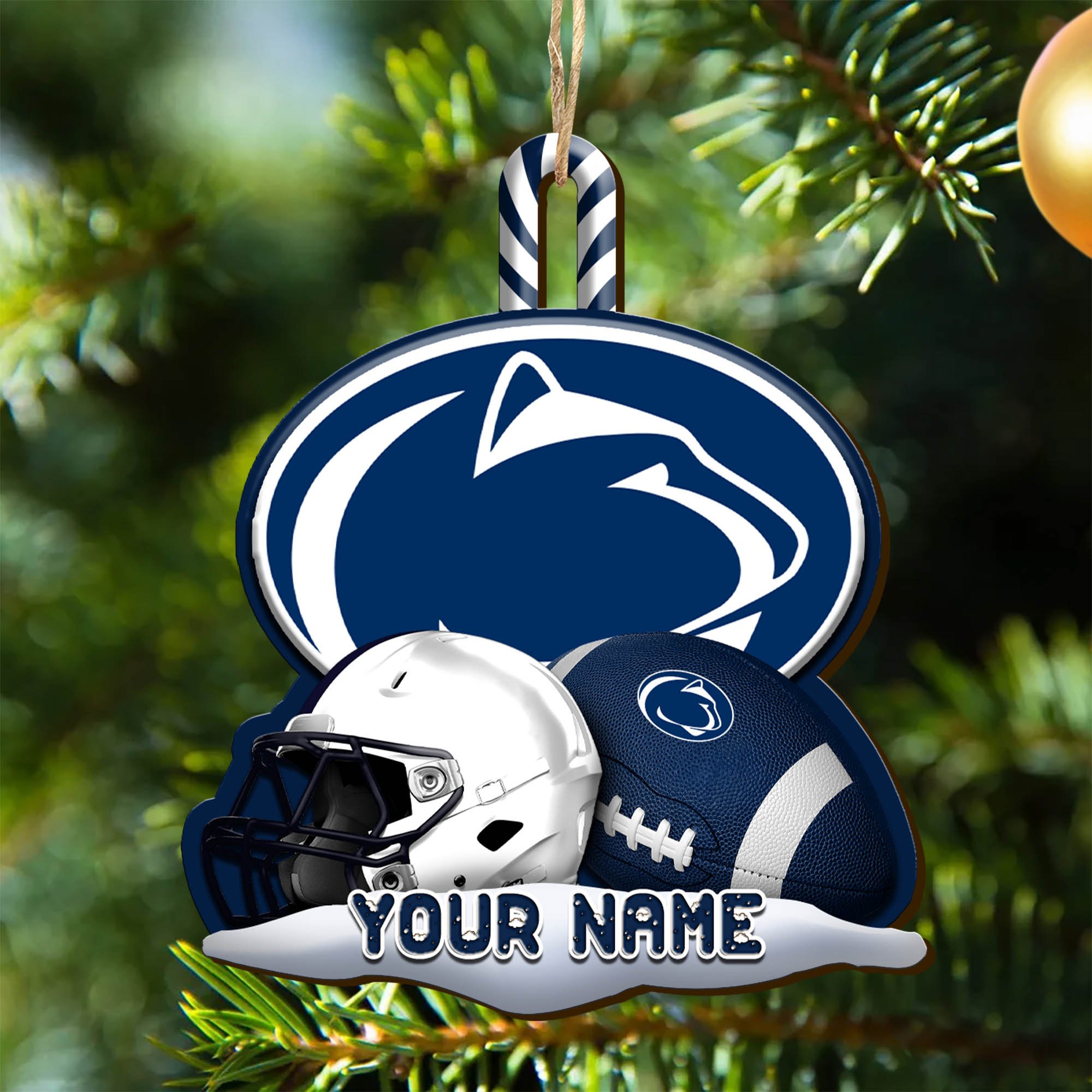 Penn State Nittany Lions Sport Wooden Ornament 2024 Version Customized Your Name, Christmas Gifts For Sport Fan, Christmas Decorations Sport ETHY-53468