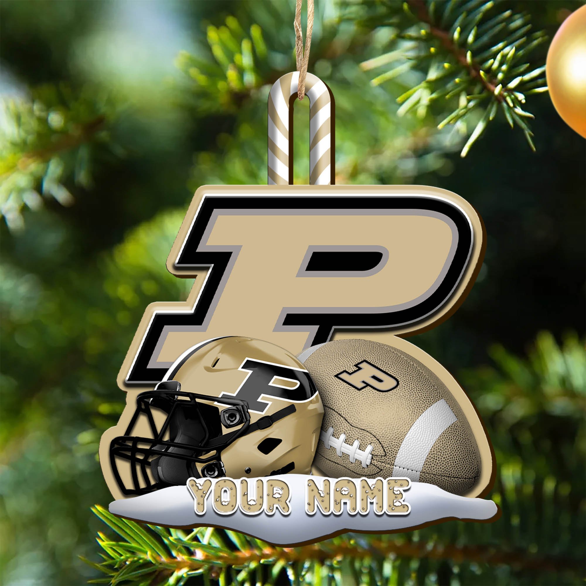 Purdue Boilermakers Sport Wooden Ornament 2024 Version Customized Your Name, Christmas Gifts For Sport Fan, Christmas Decorations Sport ETHY-53468