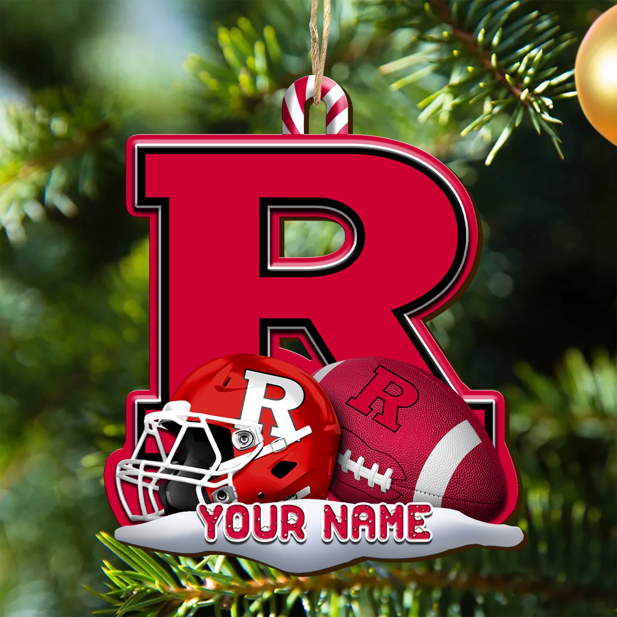 Rutgers Scarlet Knights Sport Wooden Ornament 2024 Version Customized Your Name, Christmas Gifts For Sport Fan, Christmas Decorations Sport ETHY-53468