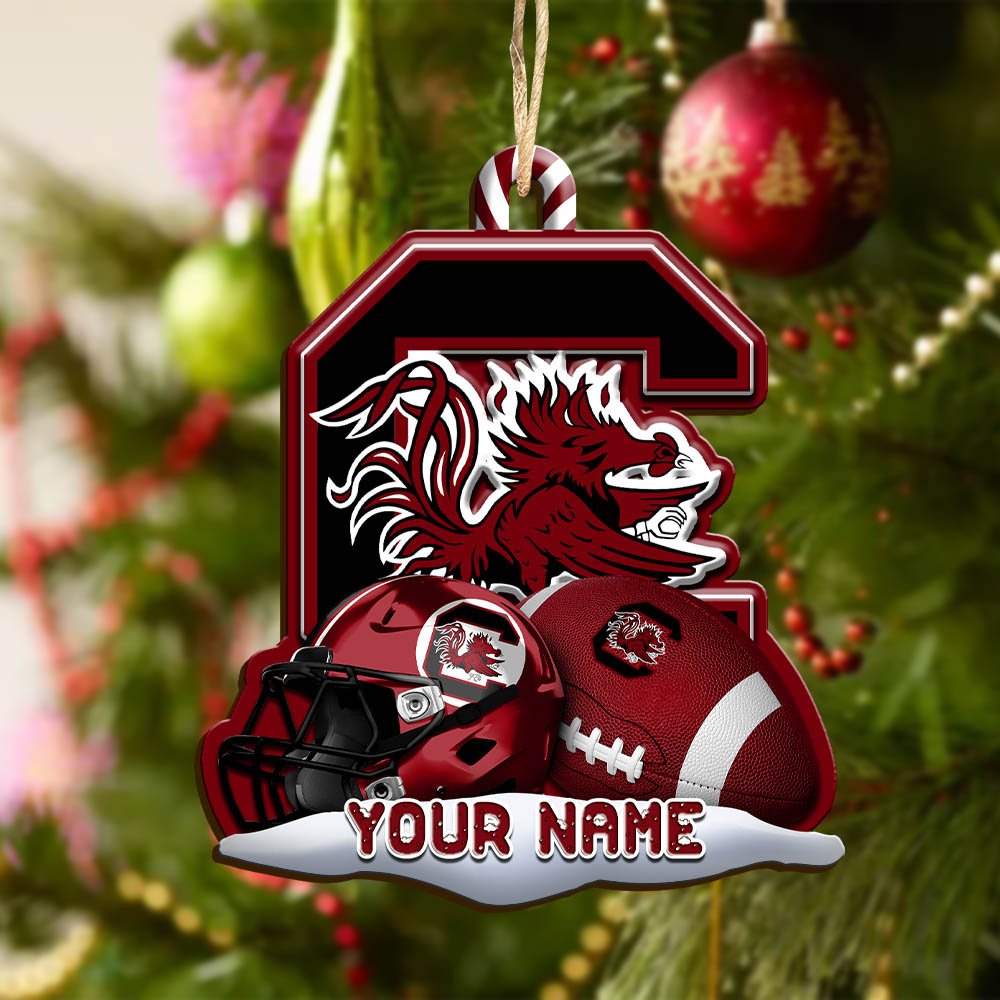 Alternative view of South Carolina Gamecocks Sport Wooden Ornament 2024 Version Customized Your Name, Christmas Gifts For Sport Fan, Christmas Decorations Sport ETHY-53468
