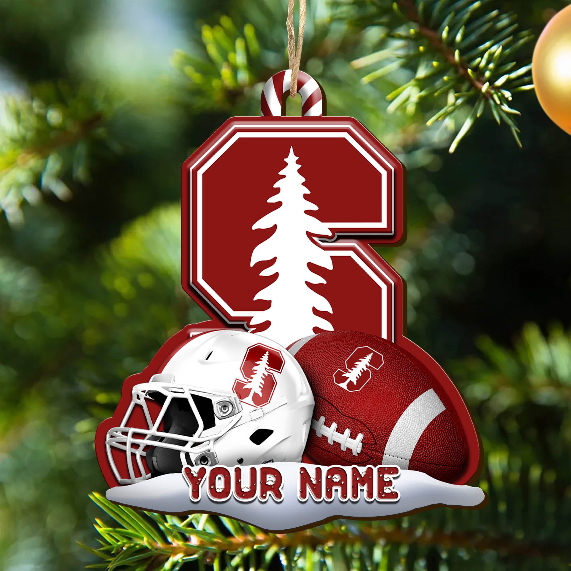 Stanford Cardinal Sport Wooden Ornament 2024 Version Customized Your Name, Christmas Gifts For Sport Fan, Christmas Decorations Sport ETHY-53468