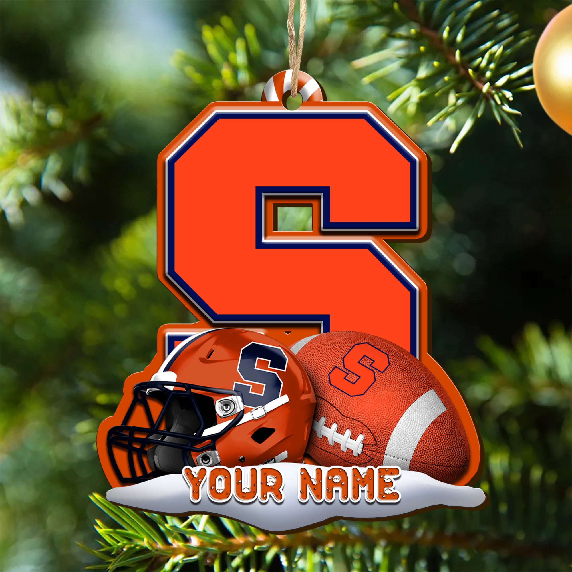 Syracuse Orange Sport Wooden Ornament 2024 Version Customized Your Name, Christmas Gifts For Sport Fan, Christmas Decorations Sport ETHY-53468