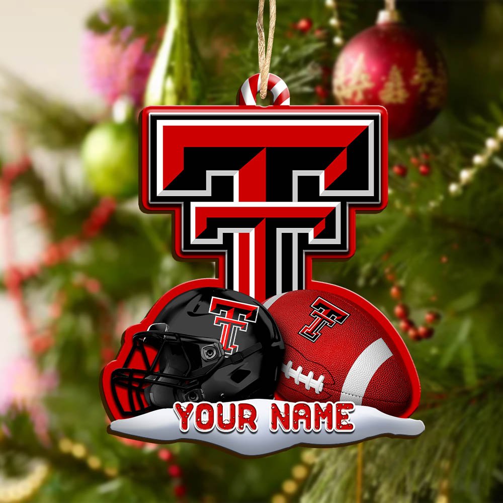 Alternative view of Texas Tech Red Raiders Sport Wooden Ornament 2024 Version Customized Your Name, Christmas Gifts For Sport Fan, Christmas Decorations Sport ETHY-53468
