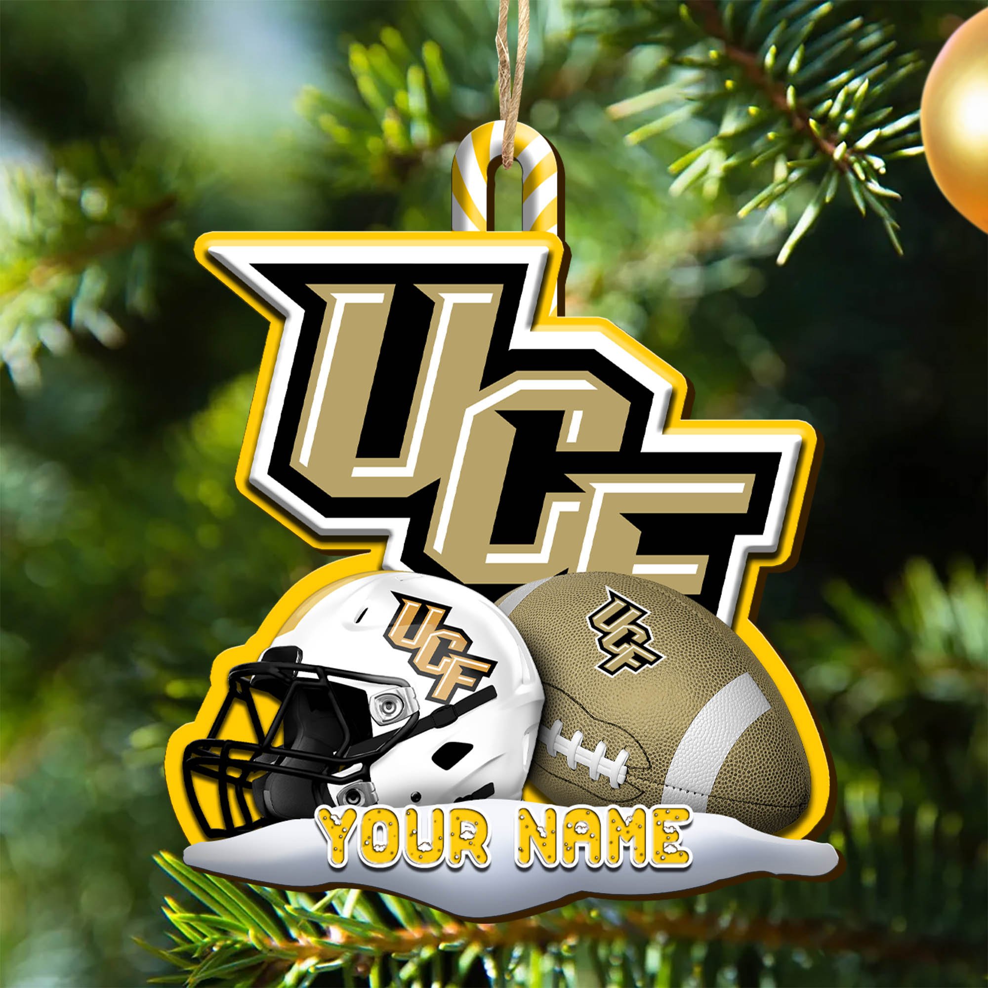 UCF Knights Sport Wooden Ornament 2024 Version Customized Your Name, Christmas Gifts For Sport Fan, Christmas Decorations Sport ETHY-53468