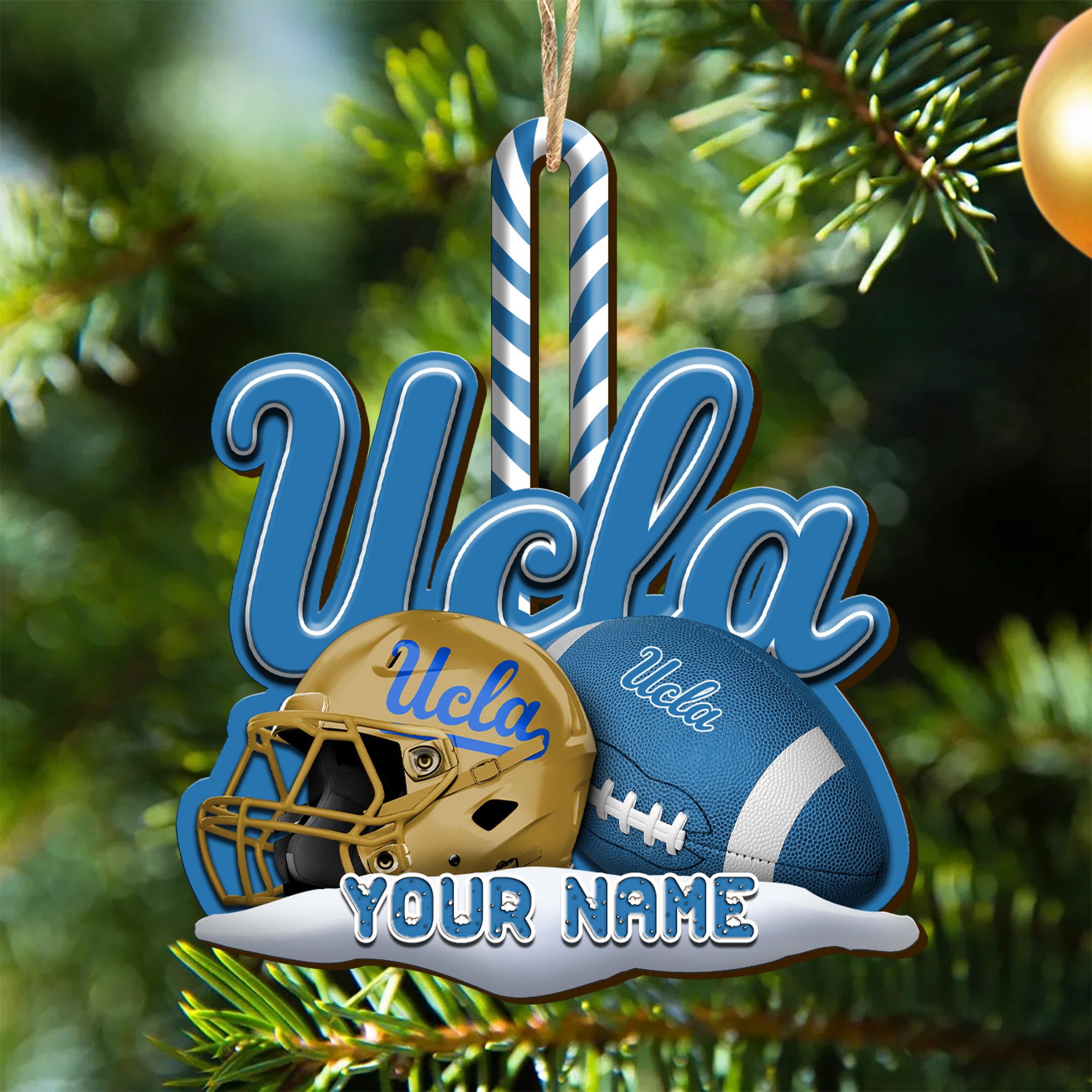 UCLA Bruins Sport Wooden Ornament 2024 Version Customized Your Name, Christmas Gifts For Sport Fan, Christmas Decorations Sport ETHY-53468