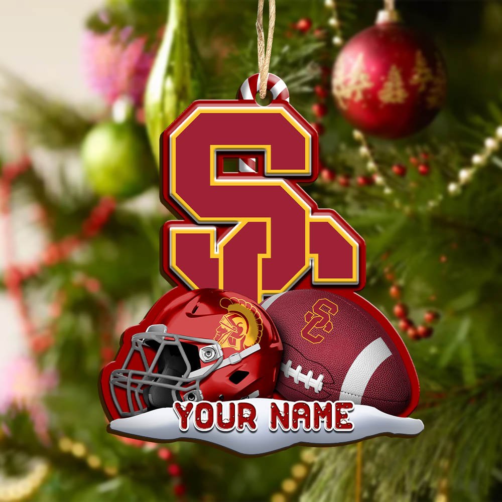 Alternative view of USC Trojans Sport Wooden Ornament 2024 Version Customized Your Name, Christmas Gifts For Sport Fan, Christmas Decorations Sport ETHY-53468