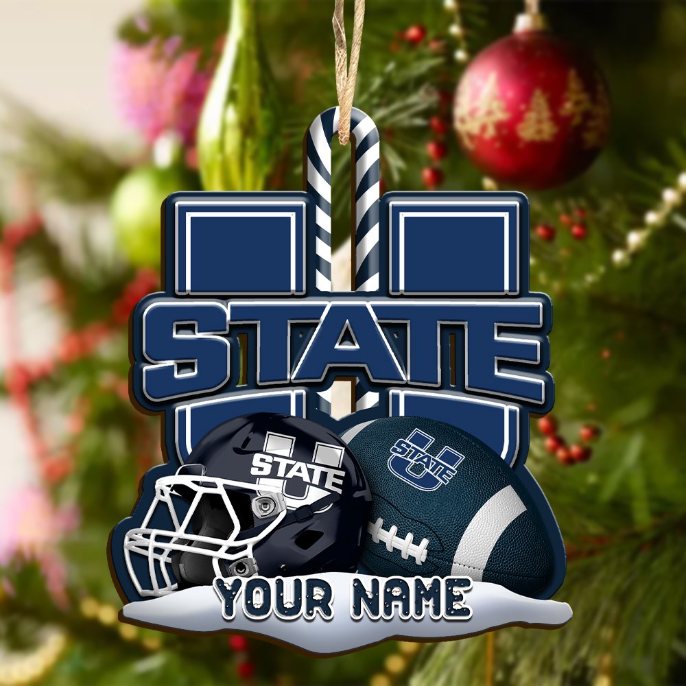 Alternative view of Utah State Aggies Sport Wooden Ornament 2024 Version Customized Your Name, Christmas Gifts For Sport Fan, Christmas Decorations Sport ETHY-53468